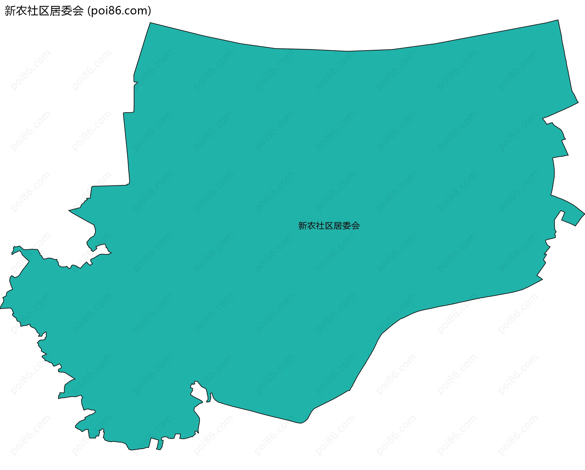 新农社区居委会边界地图