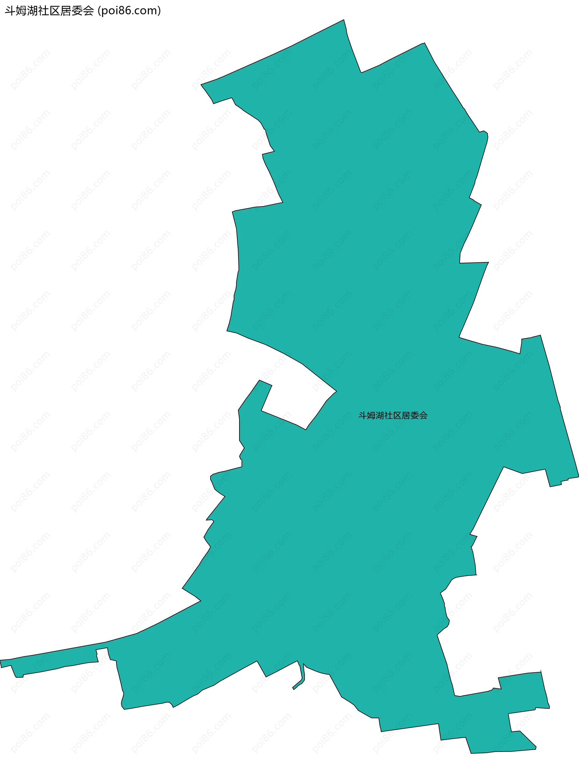 斗姆湖社区居委会边界地图