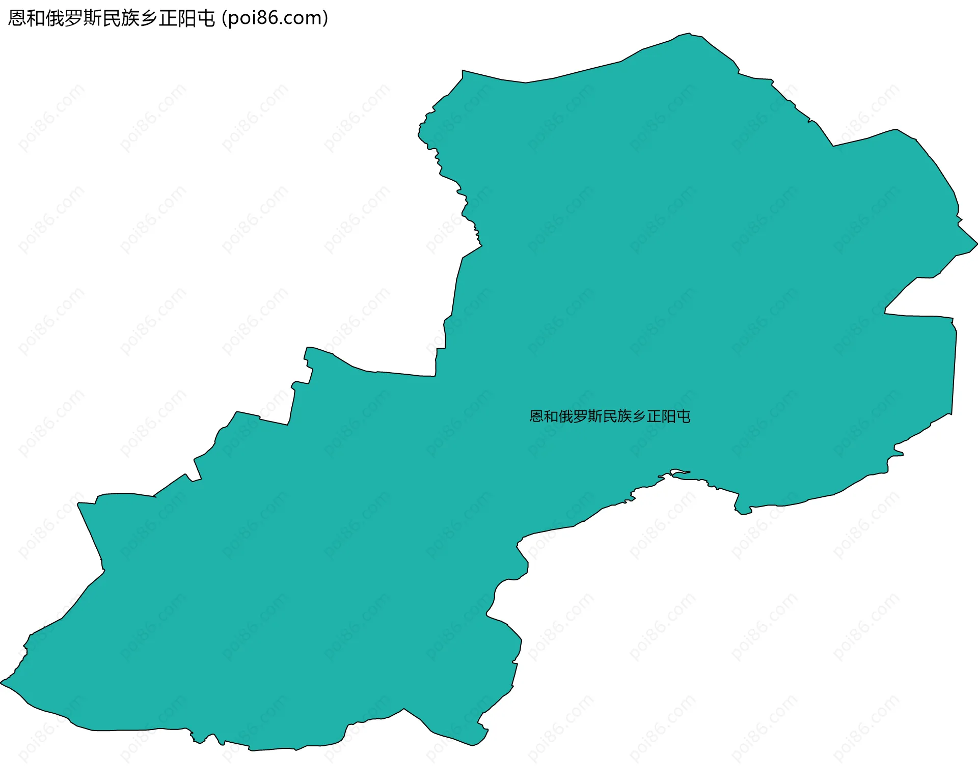恩和俄罗斯民族乡正阳屯边界地图