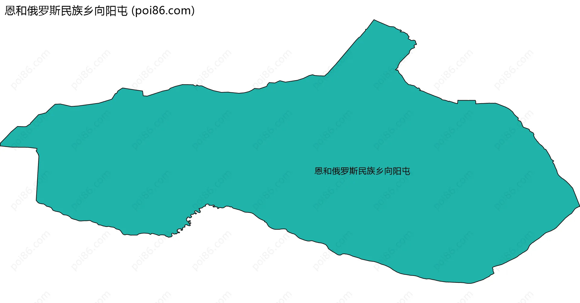 恩和俄罗斯民族乡向阳屯边界地图