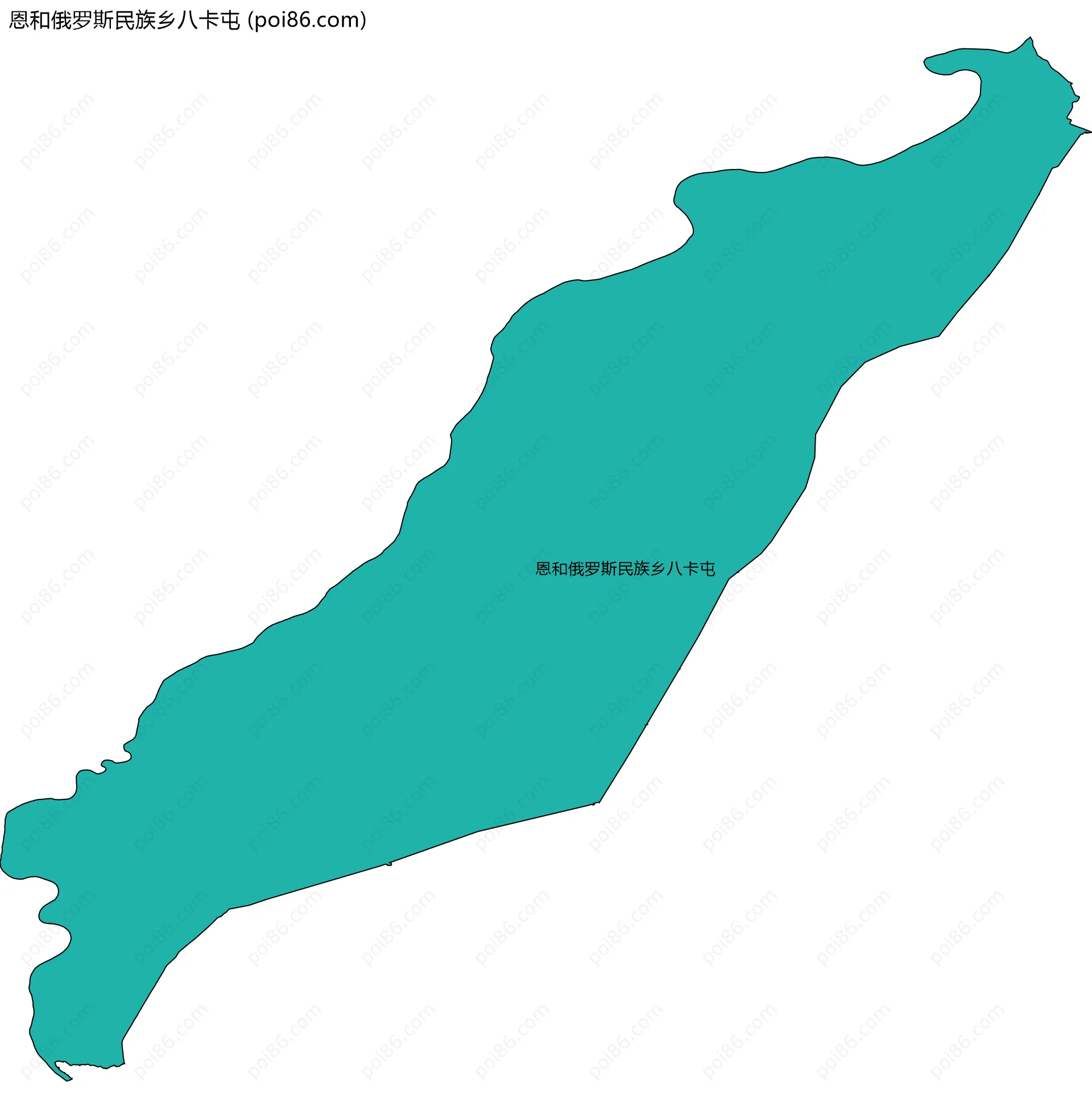 恩和俄罗斯民族乡八卡屯边界地图