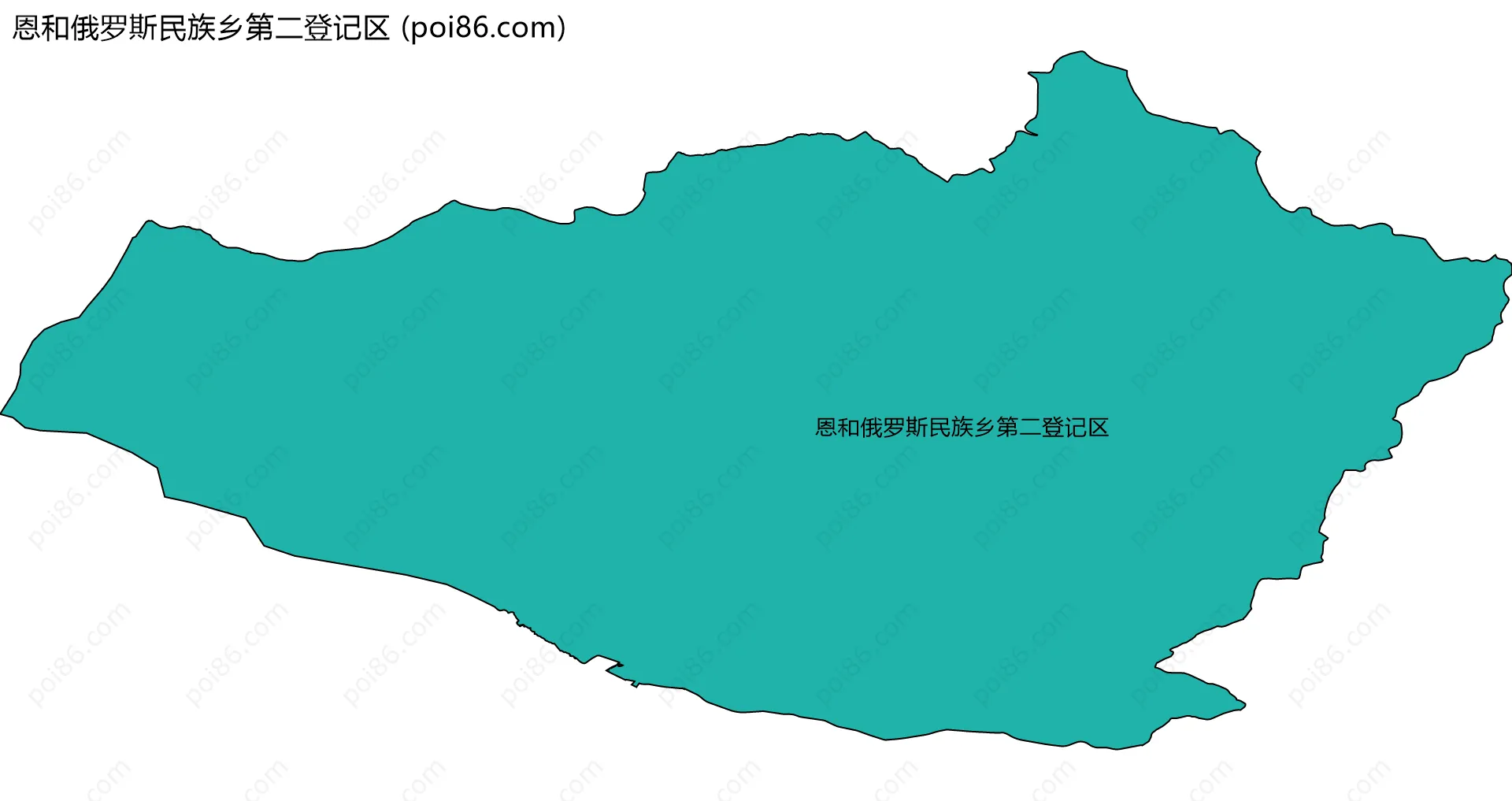 恩和俄罗斯民族乡第二登记区边界地图