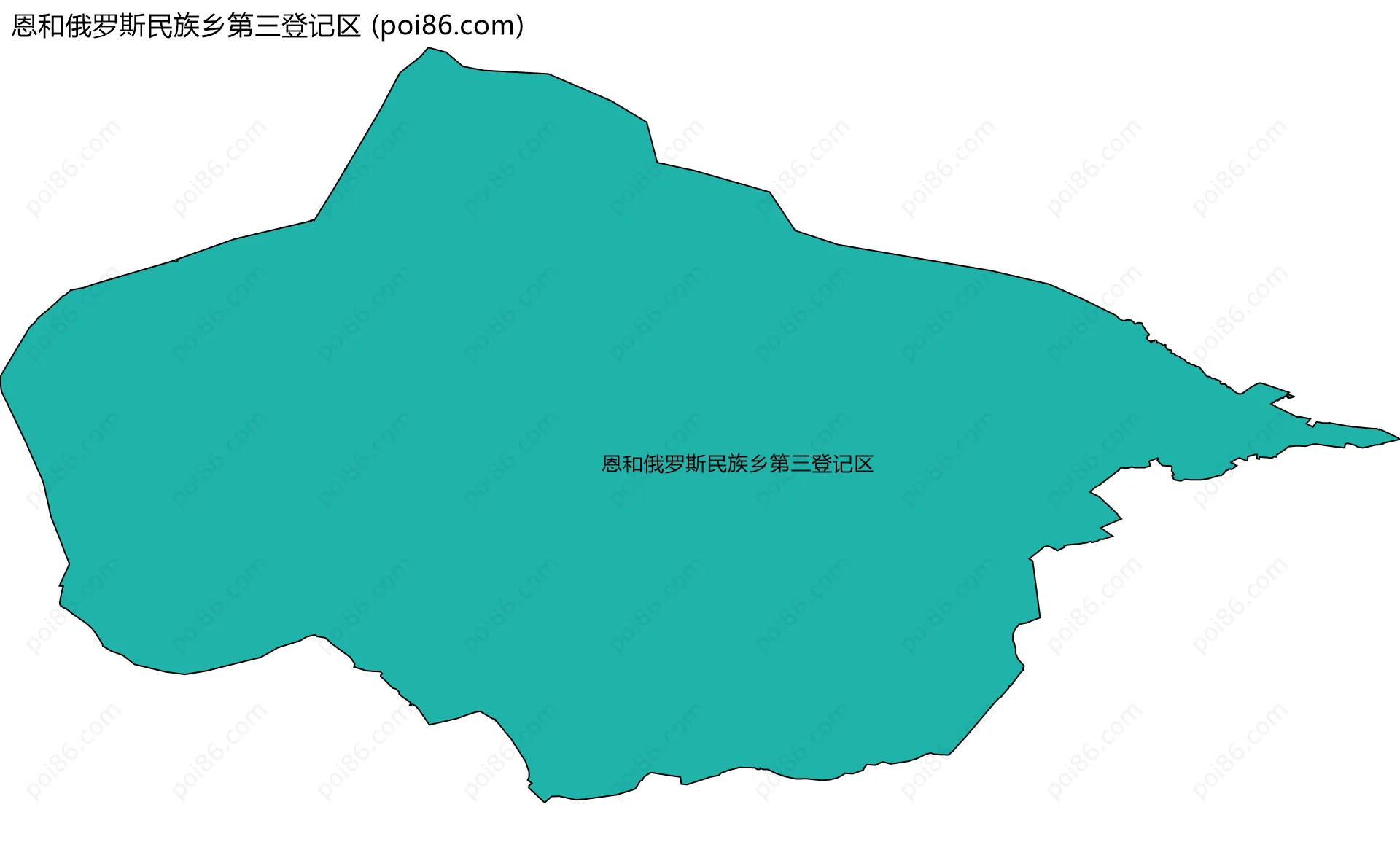 恩和俄罗斯民族乡第三登记区边界地图