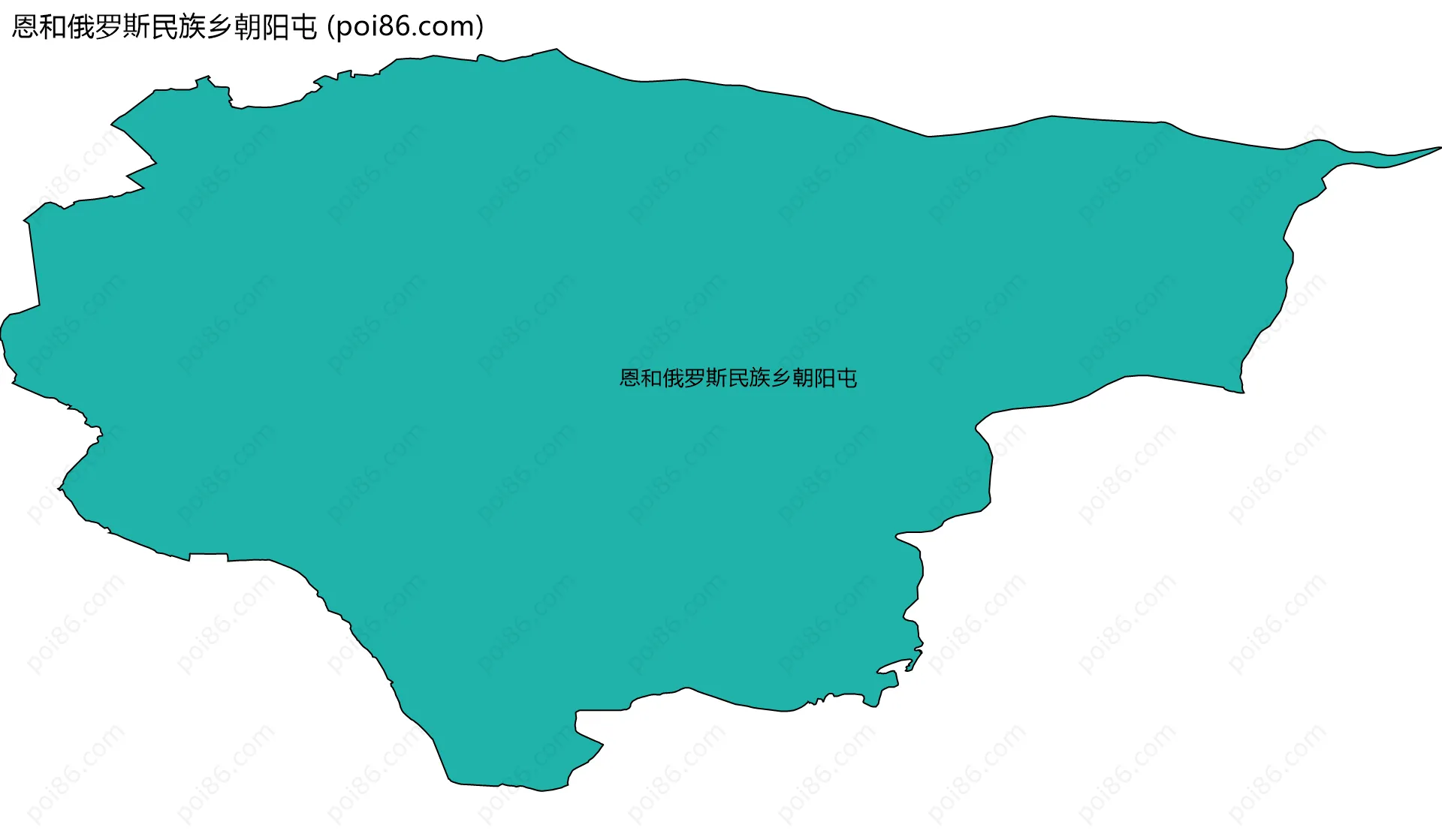 恩和俄罗斯民族乡朝阳屯边界地图