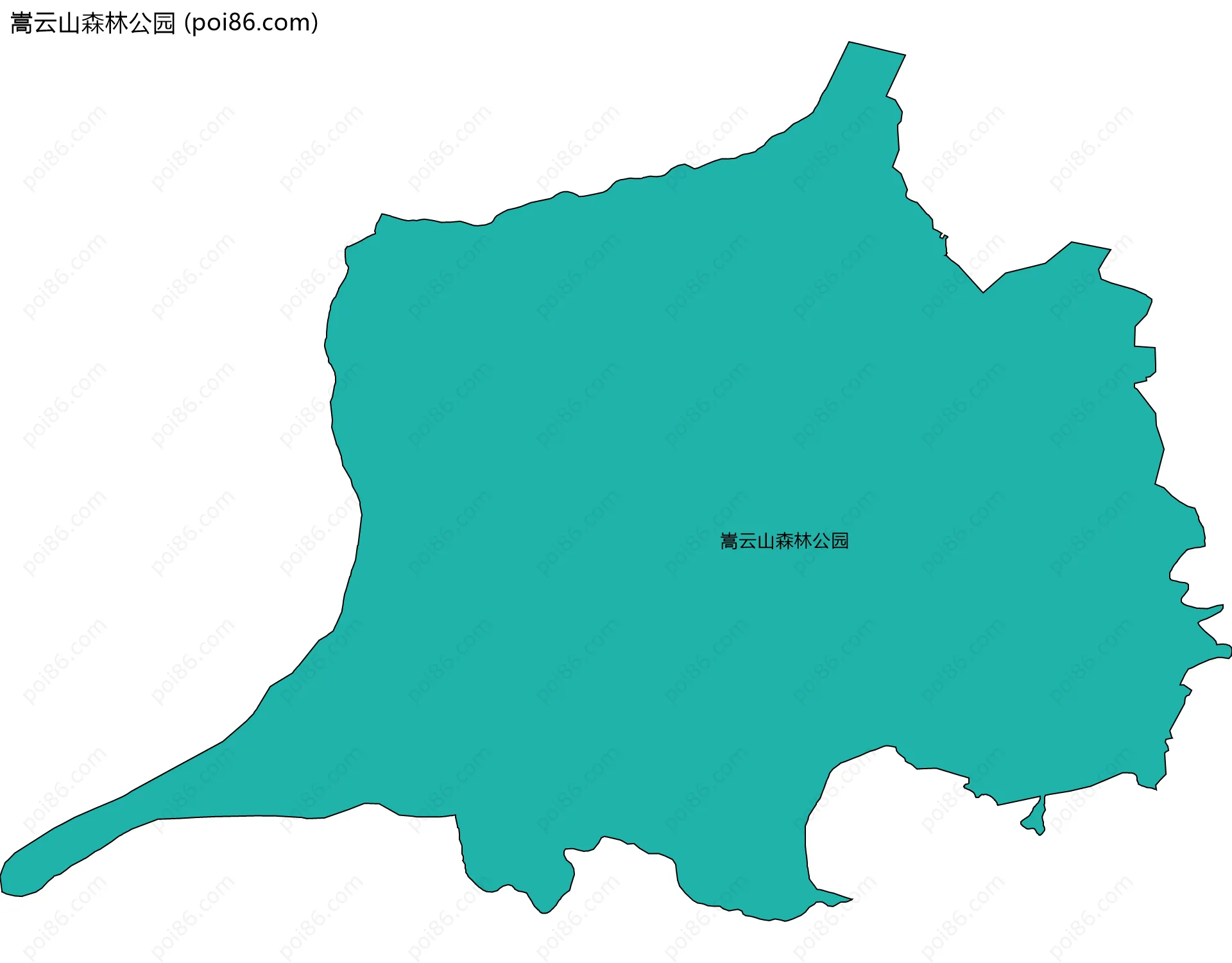 嵩云山森林公园边界地图