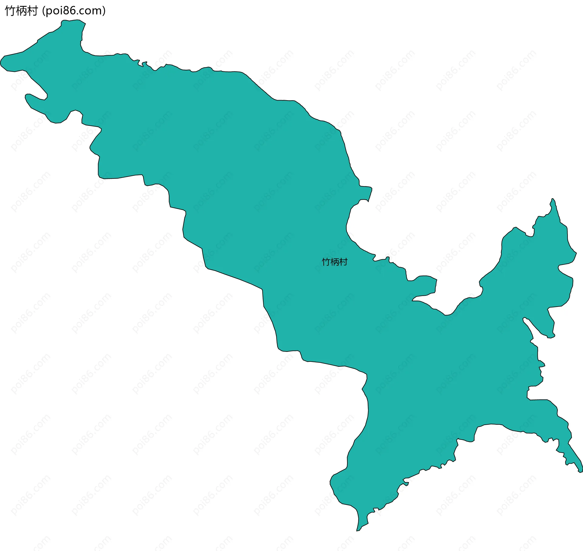 竹柄村边界地图