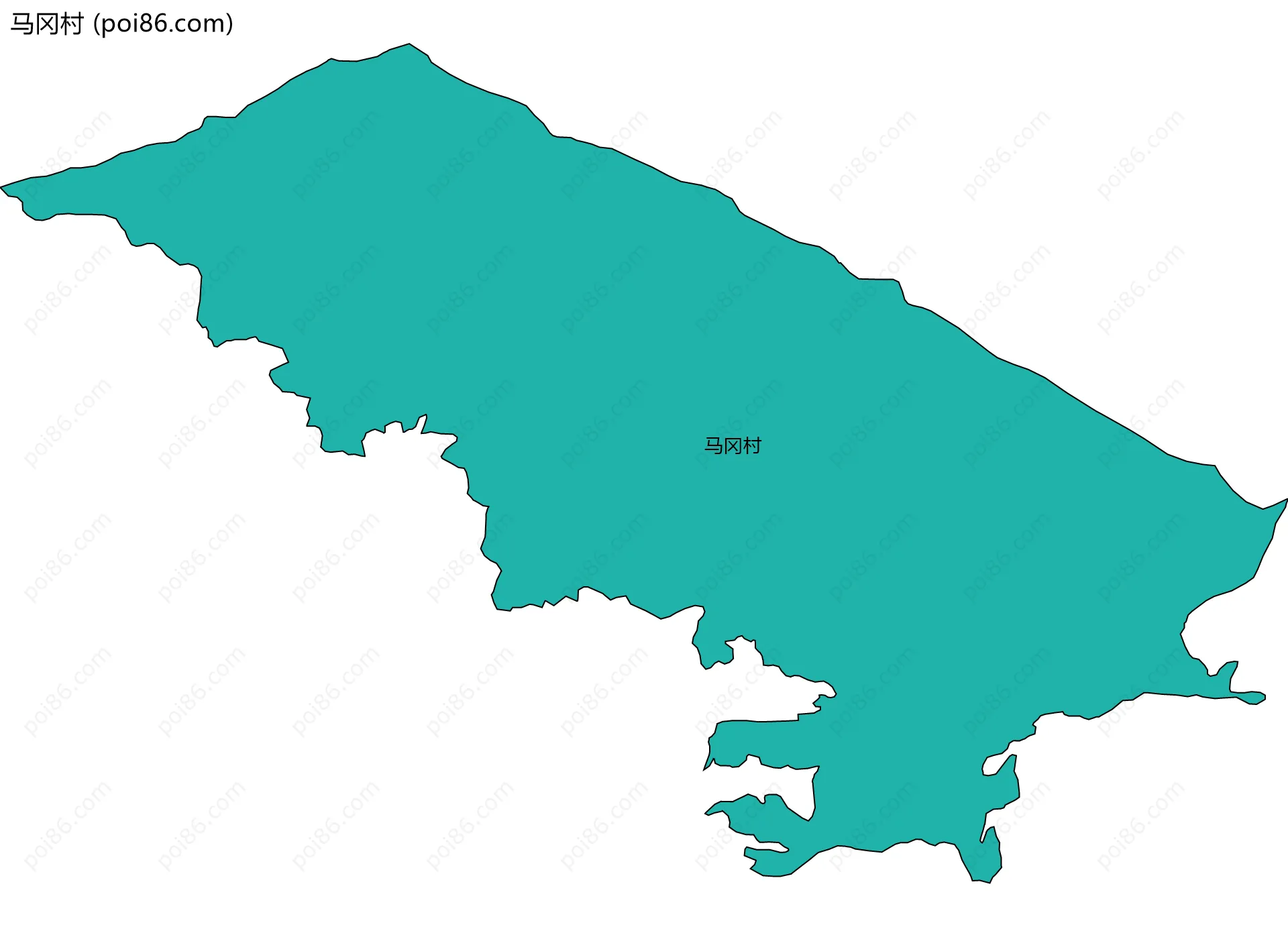 马冈村边界地图
