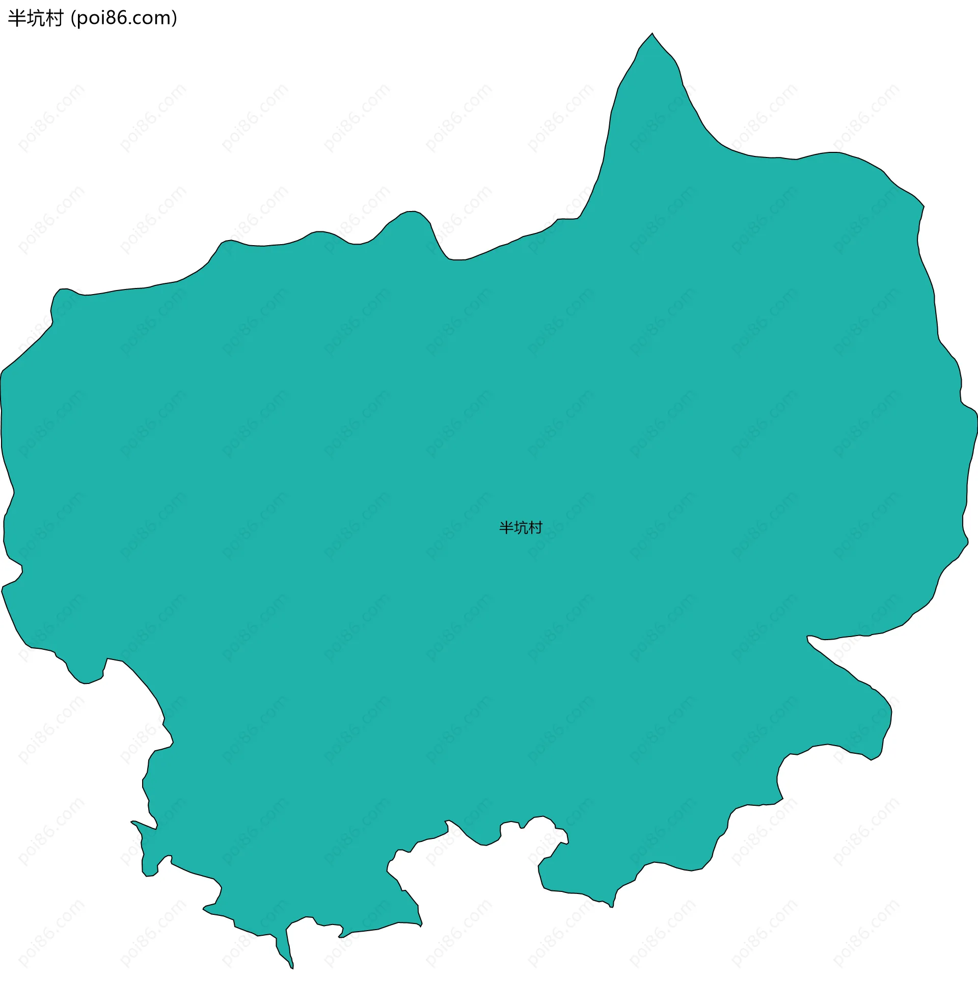 半坑村边界地图