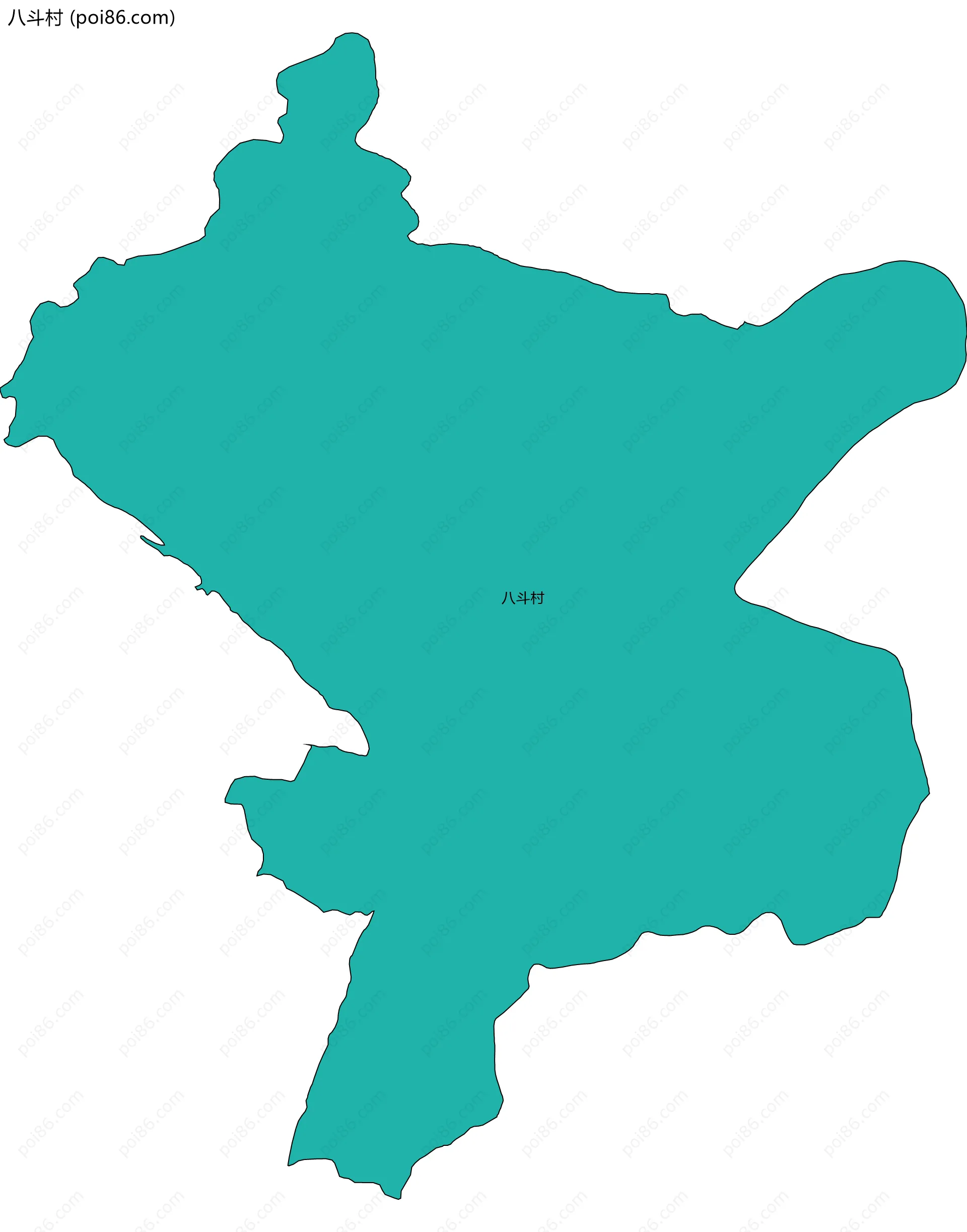 八斗村边界地图