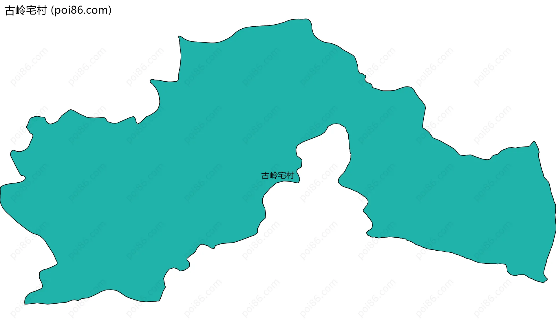 古岭宅村边界地图