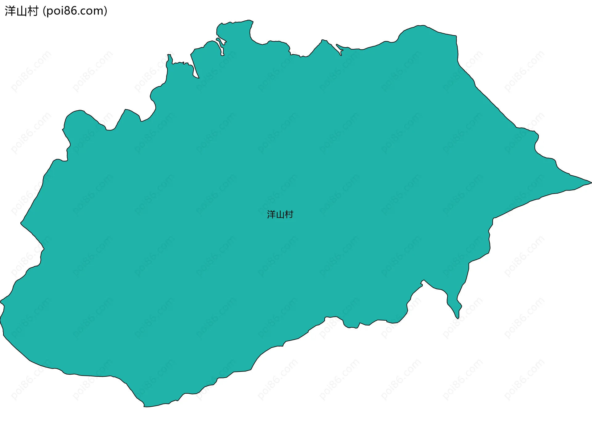 洋山村边界地图