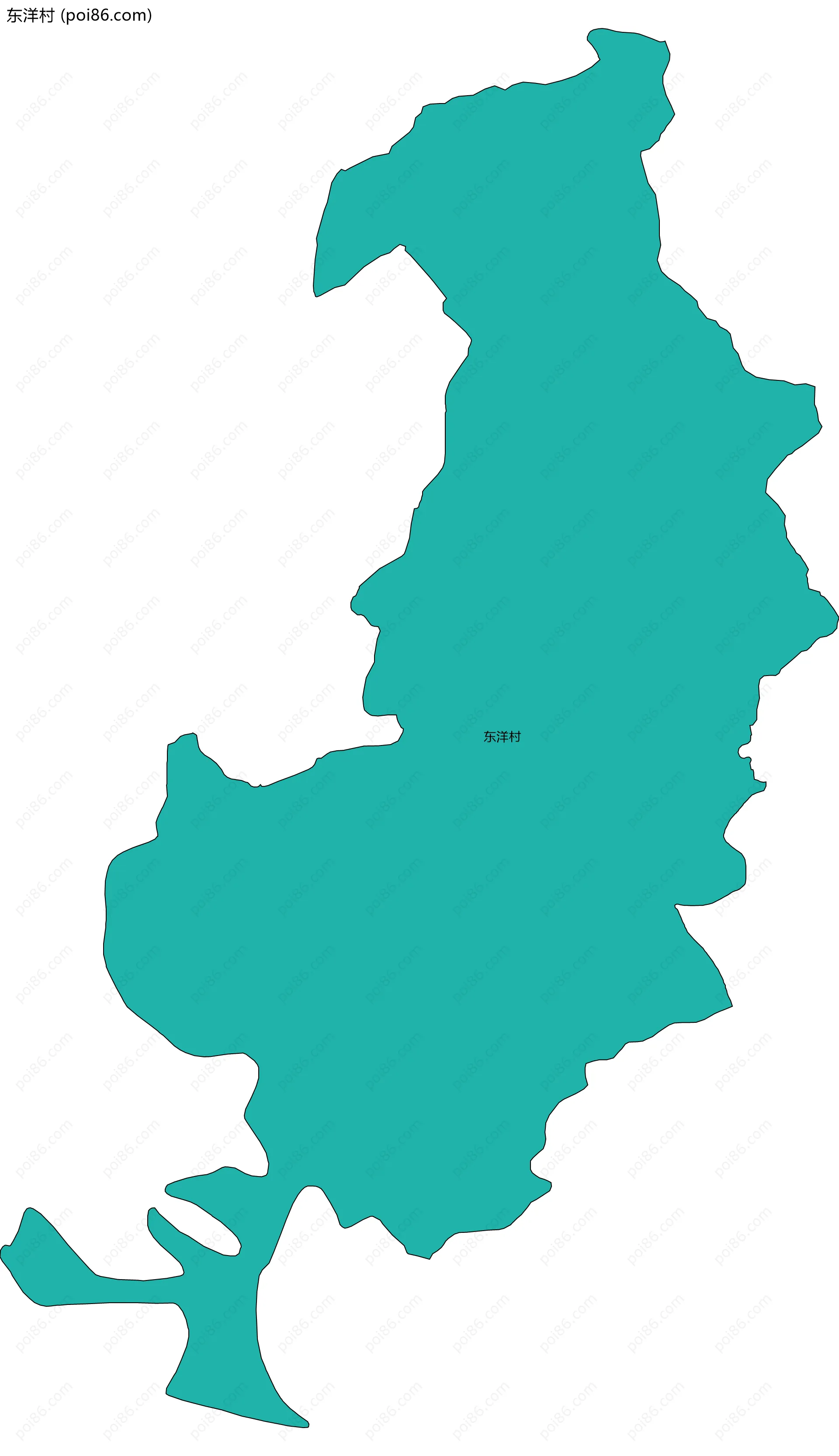 东洋村边界地图