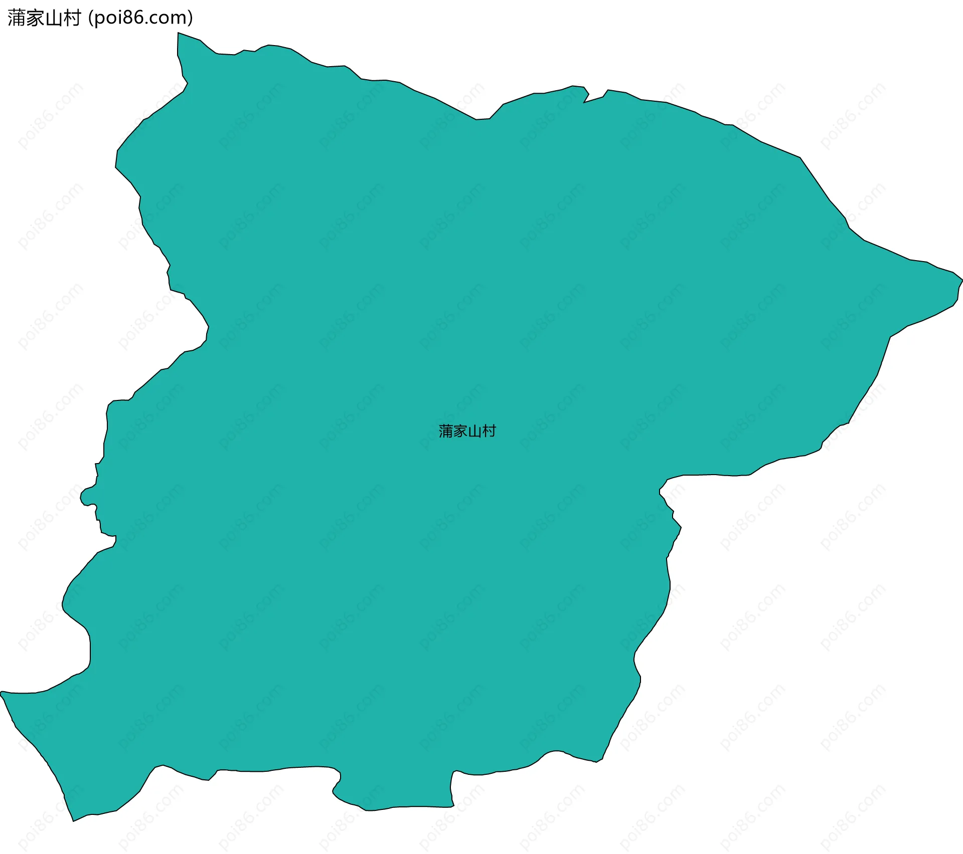 蒲家山村边界地图