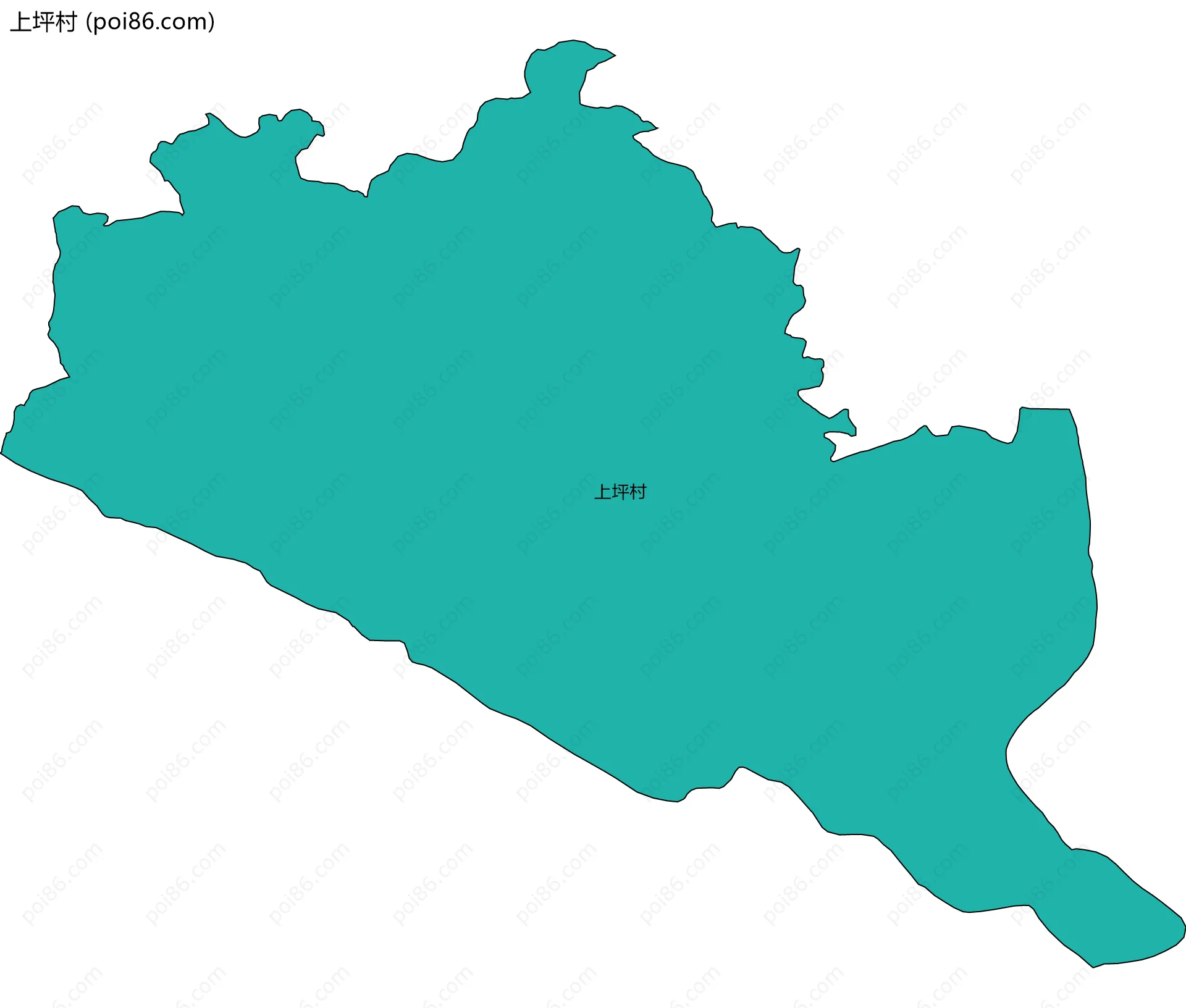 上坪村边界地图