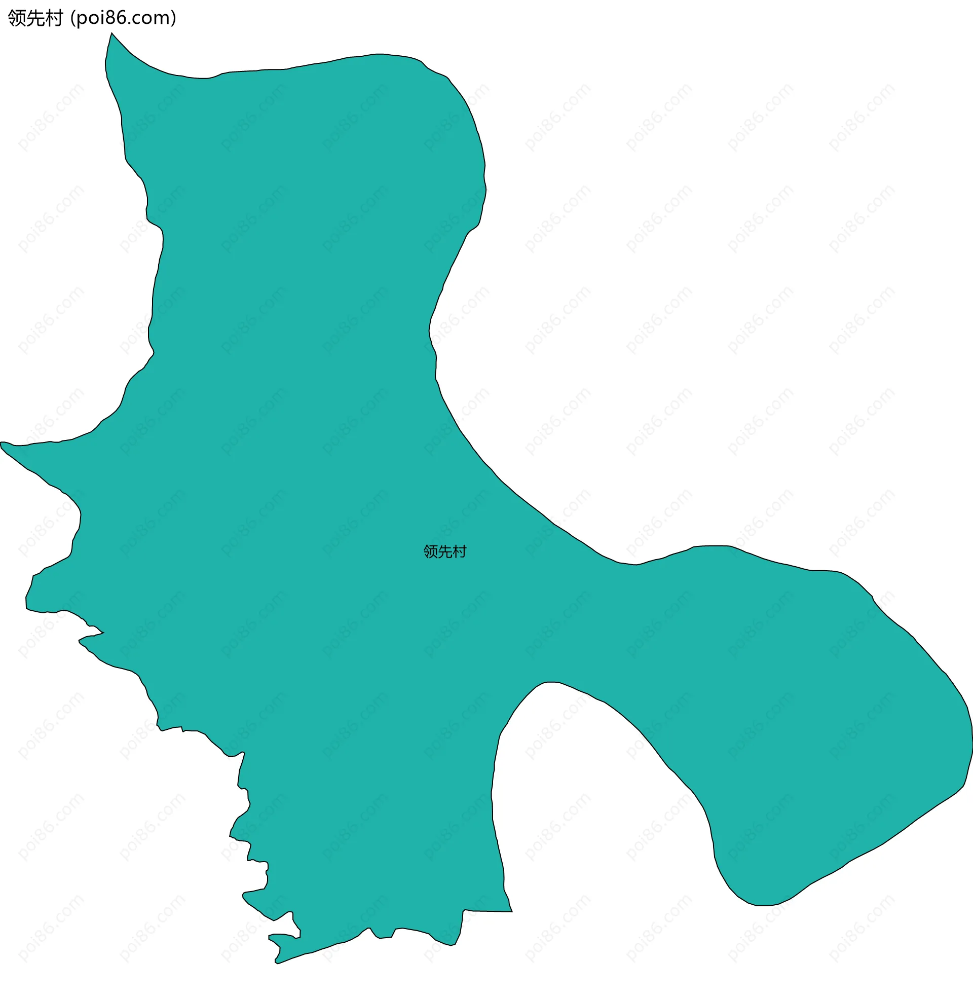 领先村边界地图