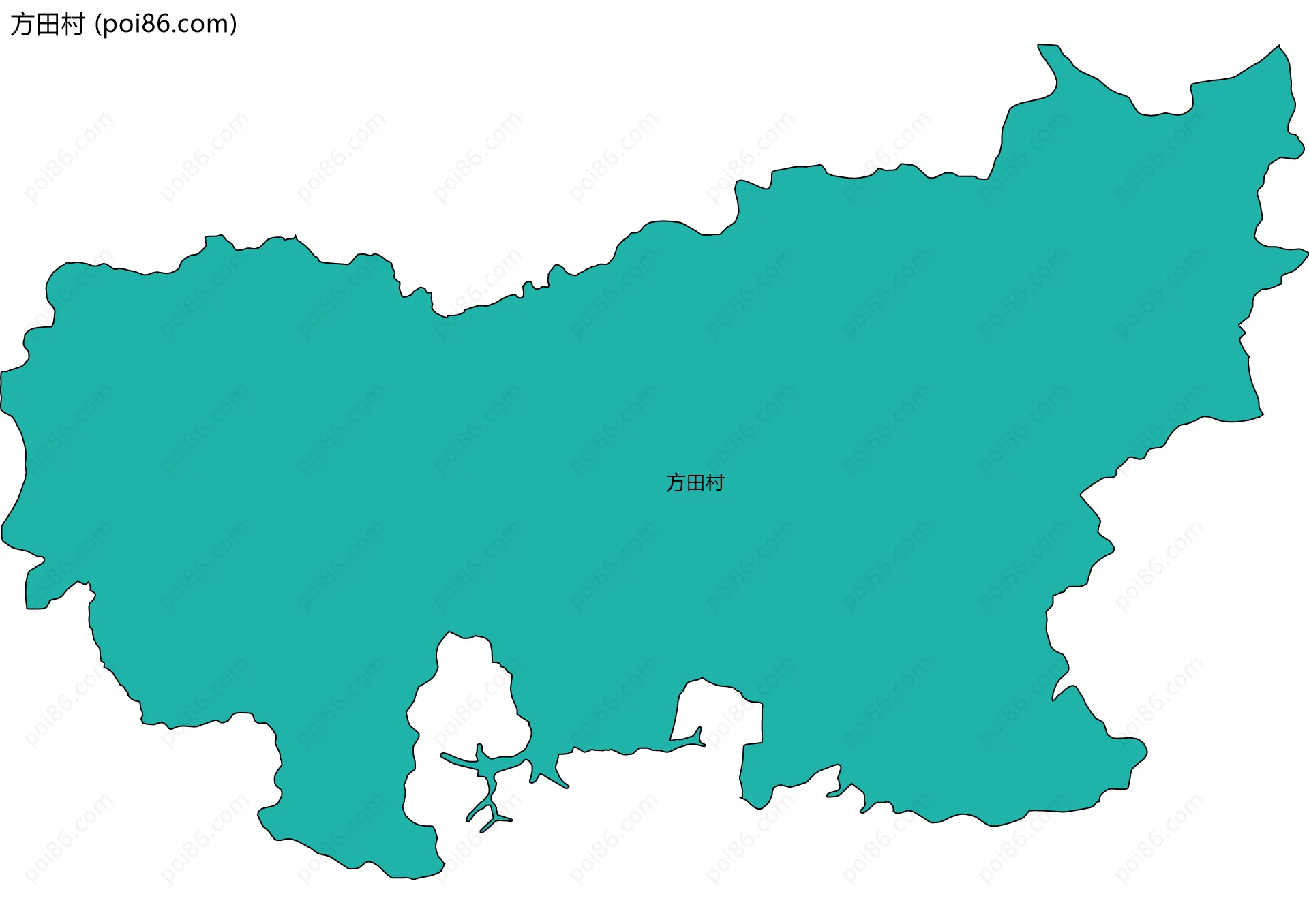 方田村边界地图