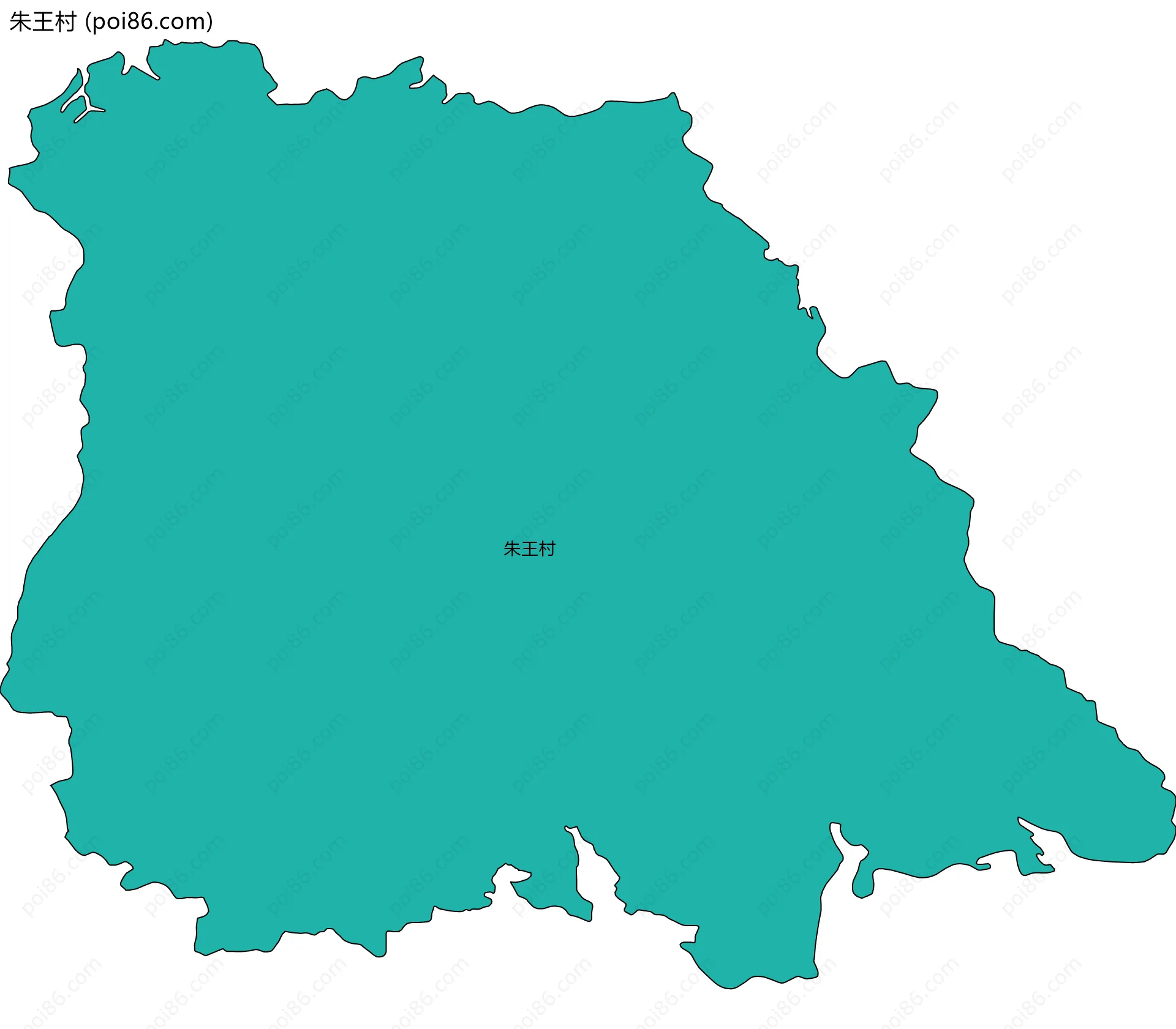朱王村边界地图