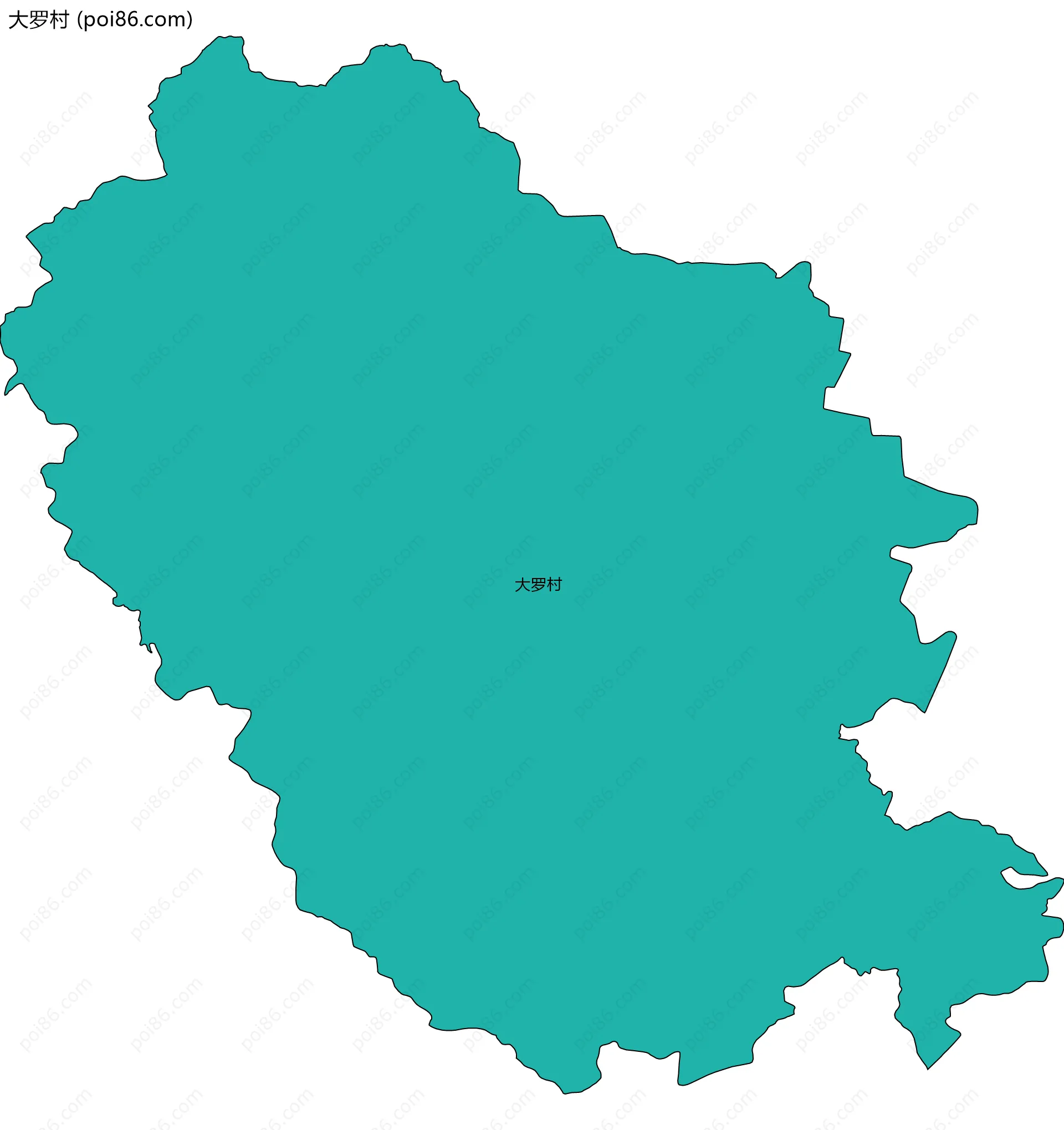 大罗村边界地图