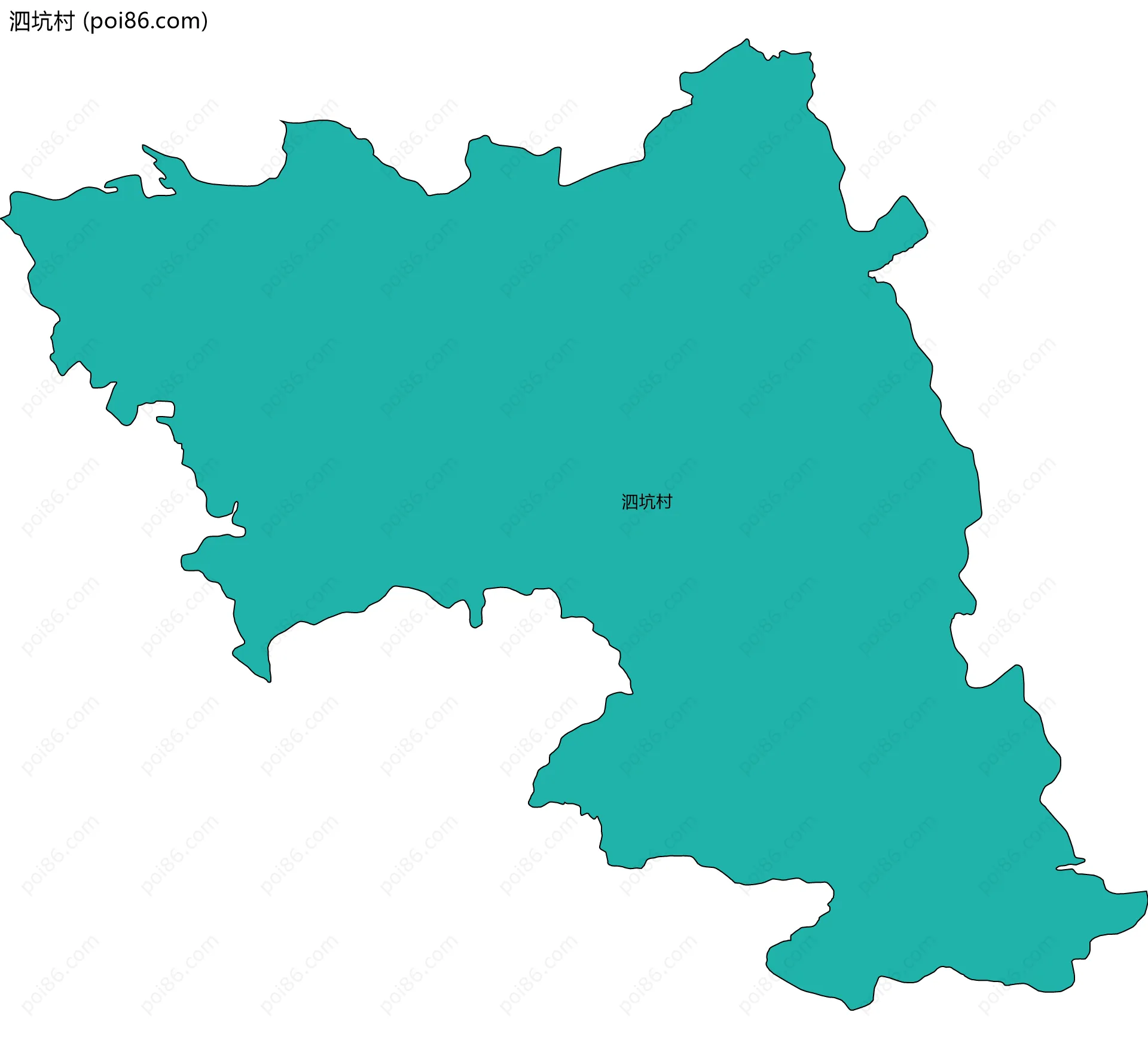 泗坑村边界地图