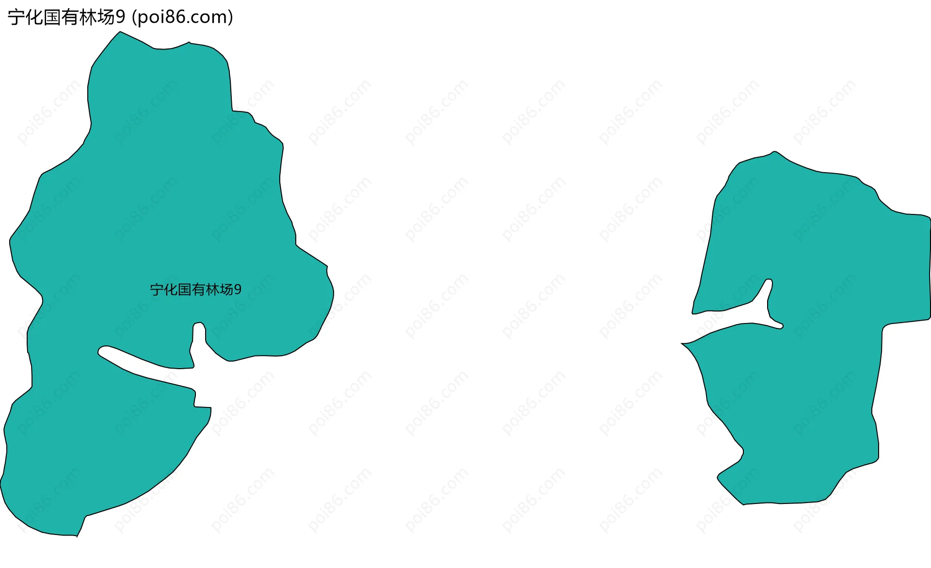 宁化国有林场9边界地图