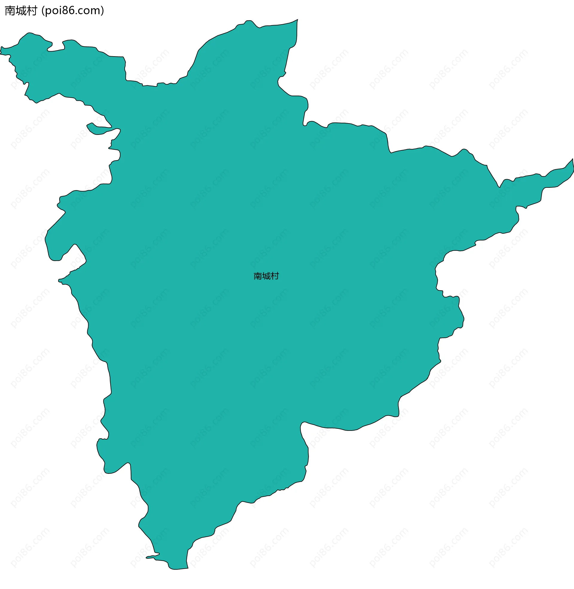 南城村边界地图