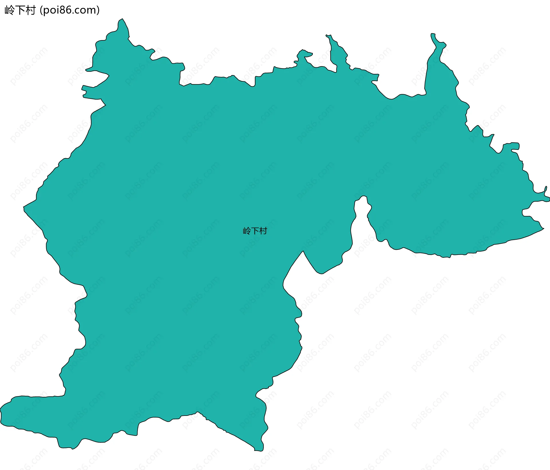 岭下村边界地图