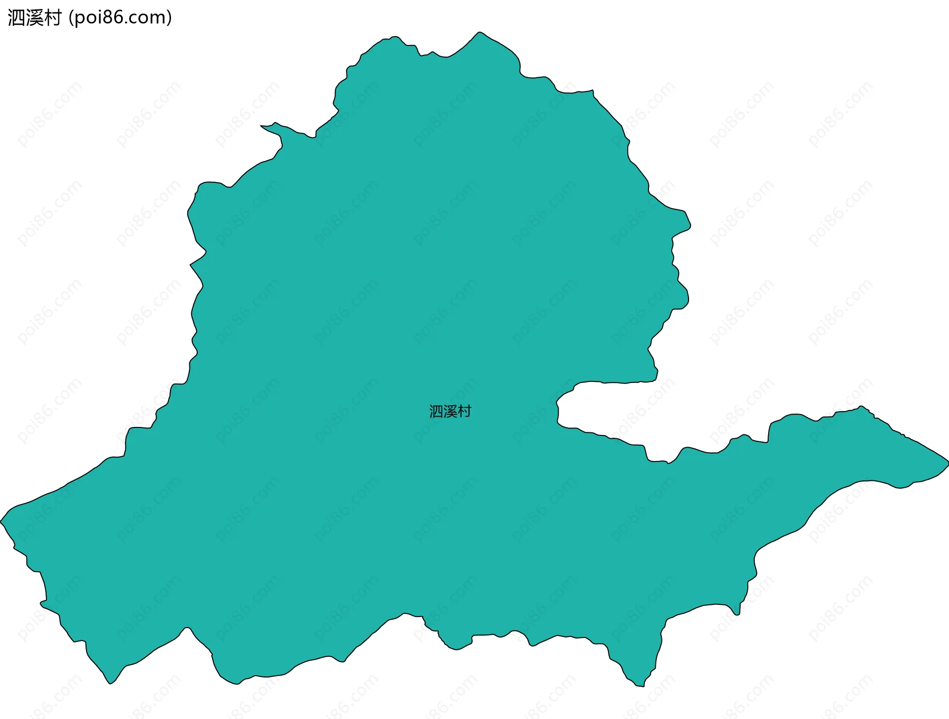 泗溪村边界地图