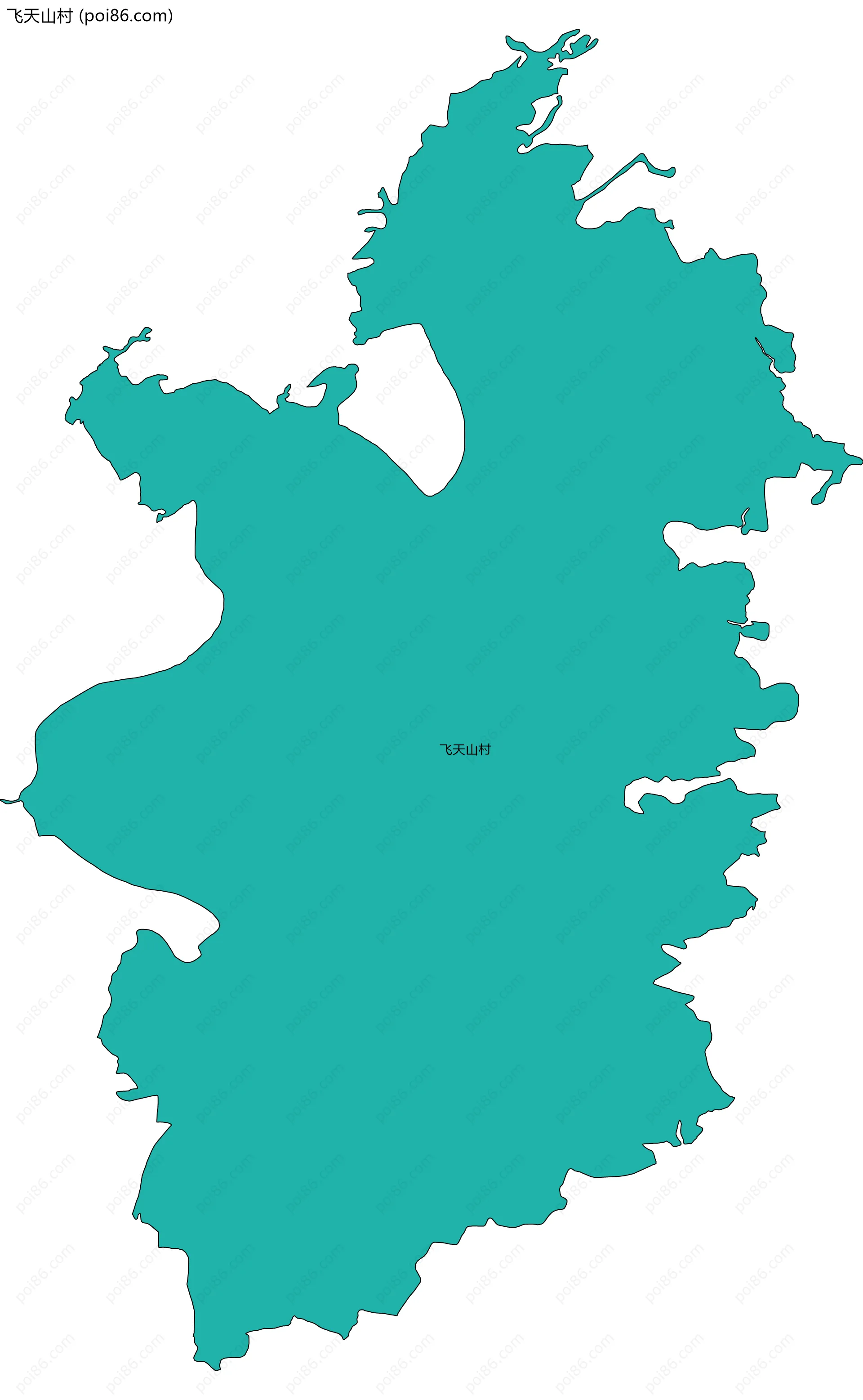 飞天山村边界地图