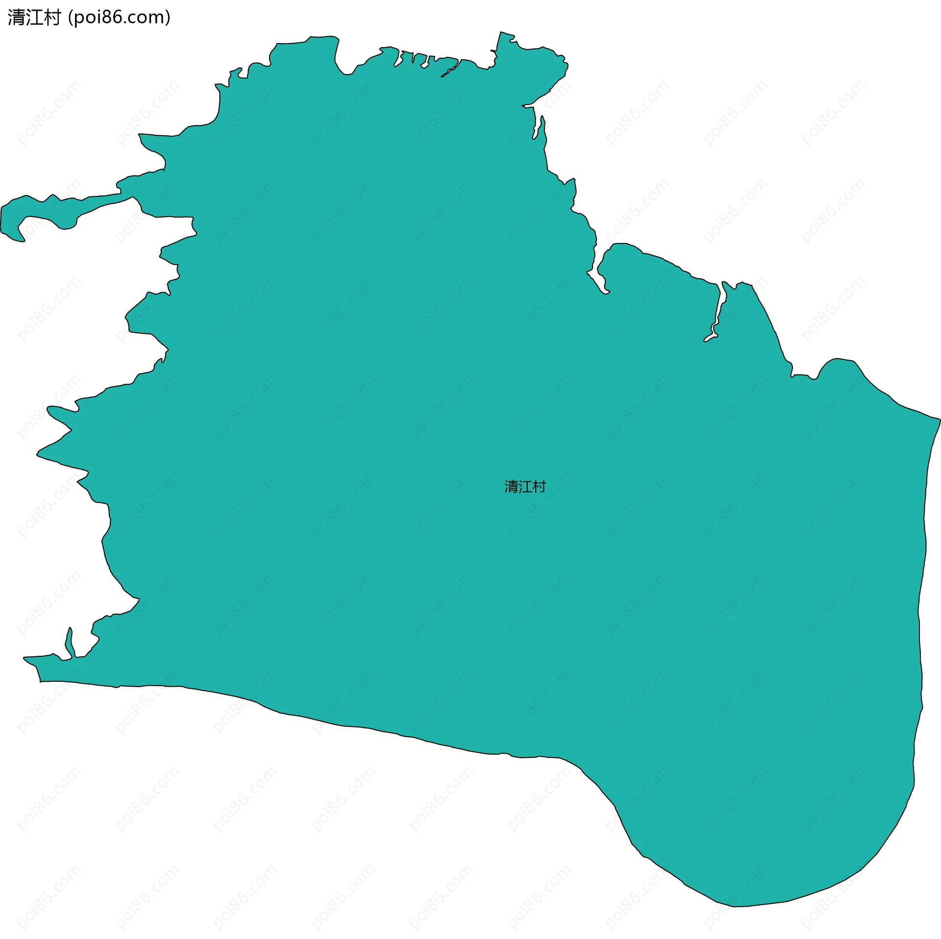 清江村边界地图