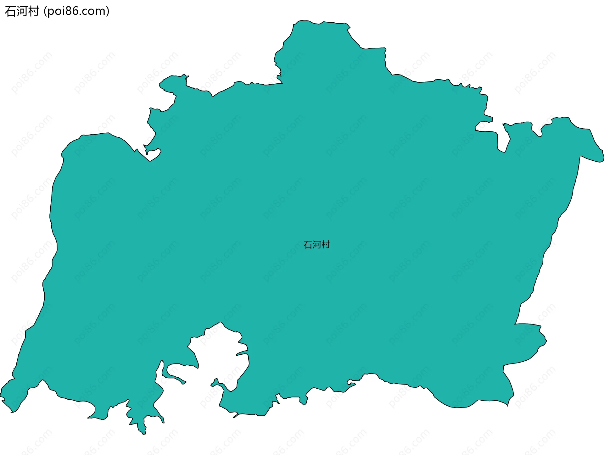 石河村边界地图