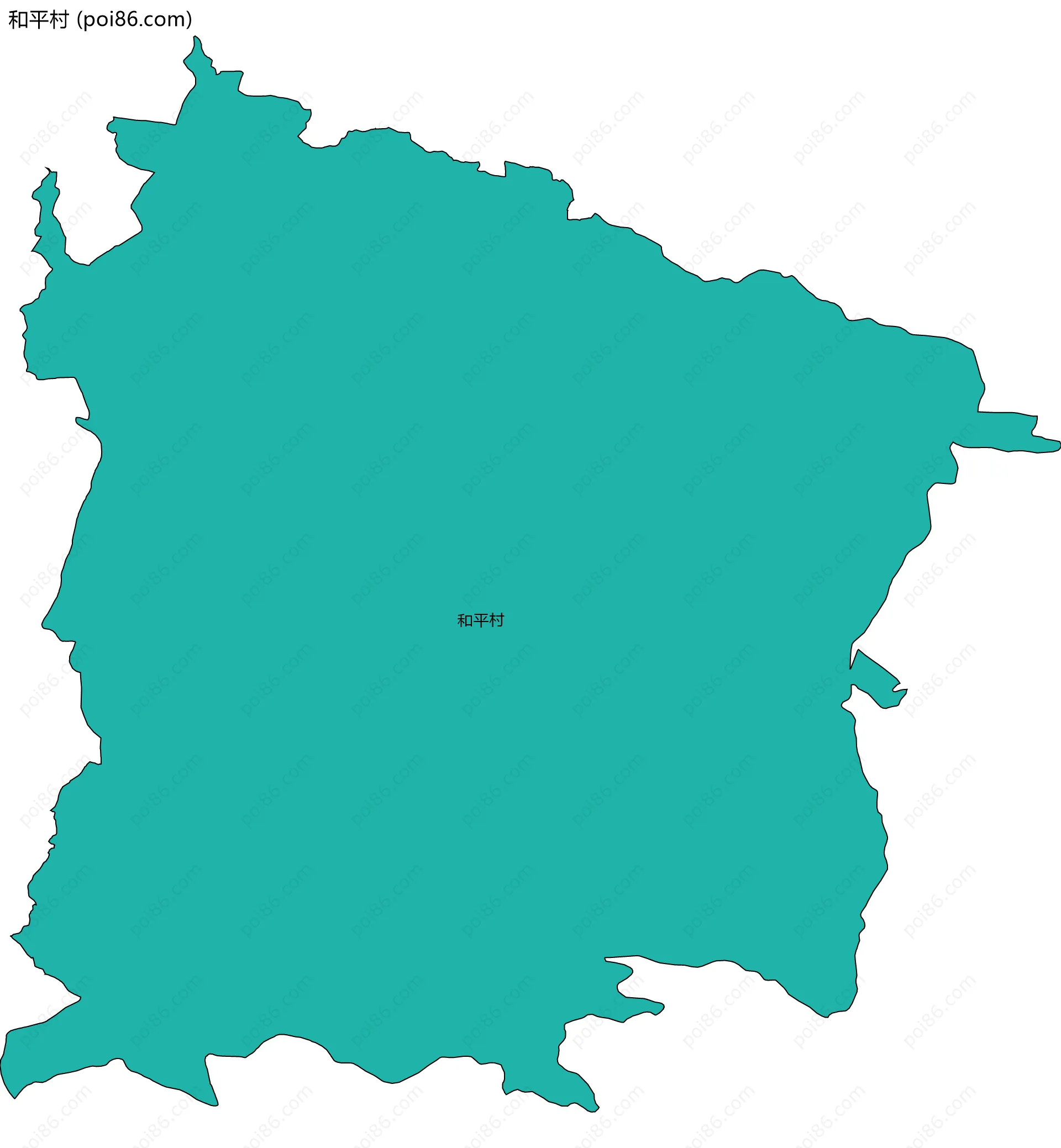 和平村边界地图