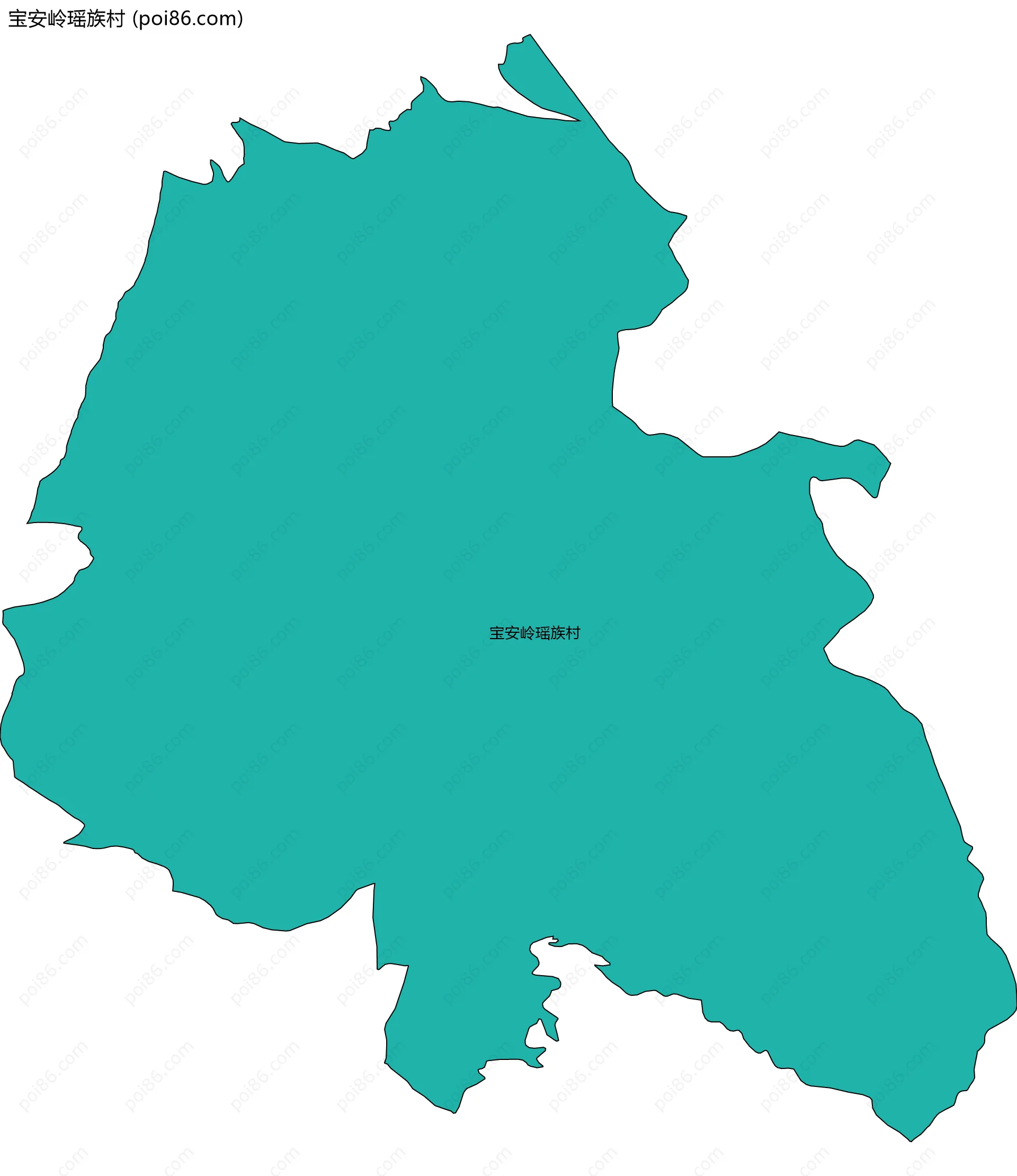 宝安岭瑶族村边界地图