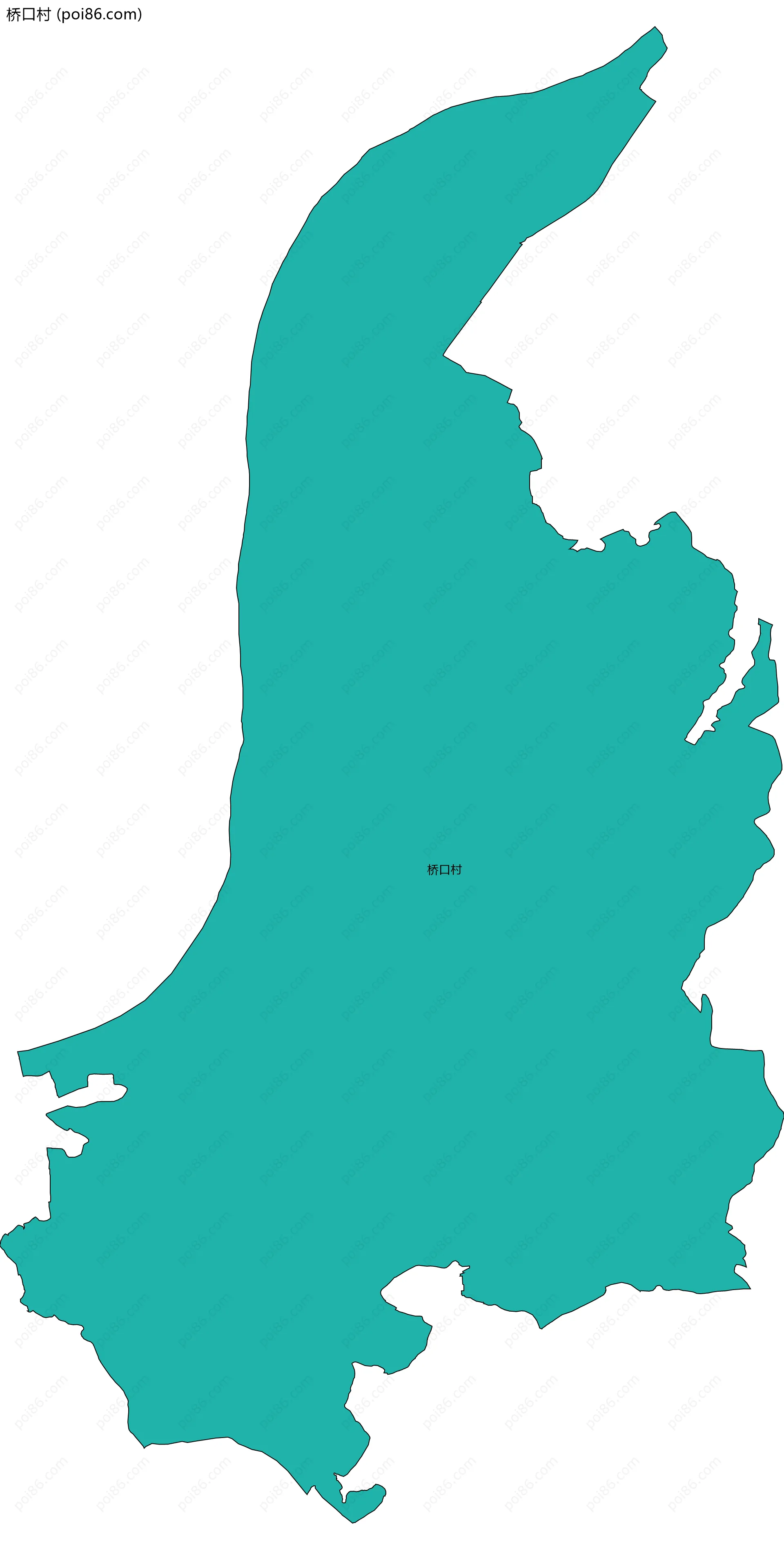 桥口村边界地图