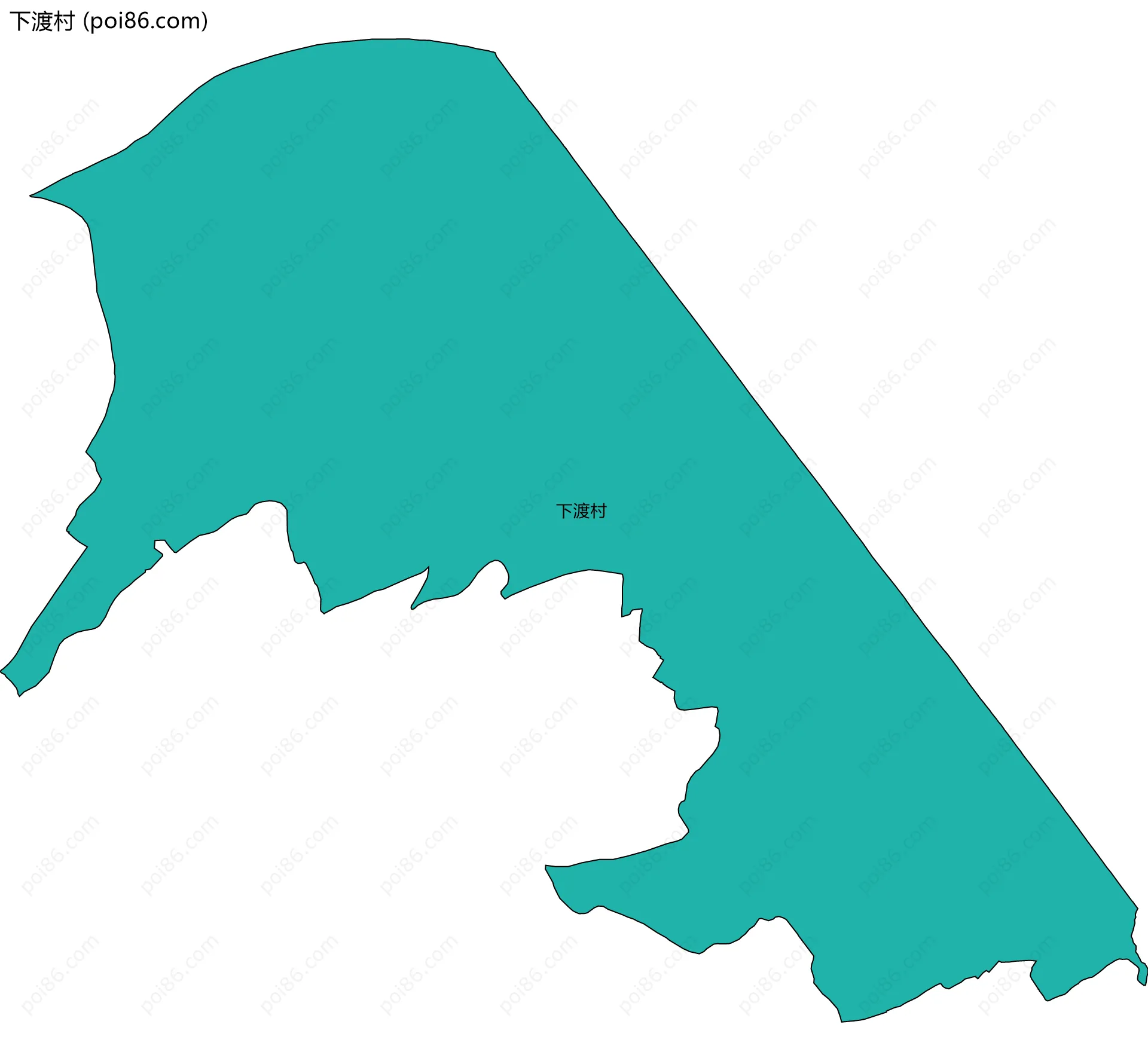 下渡村边界地图