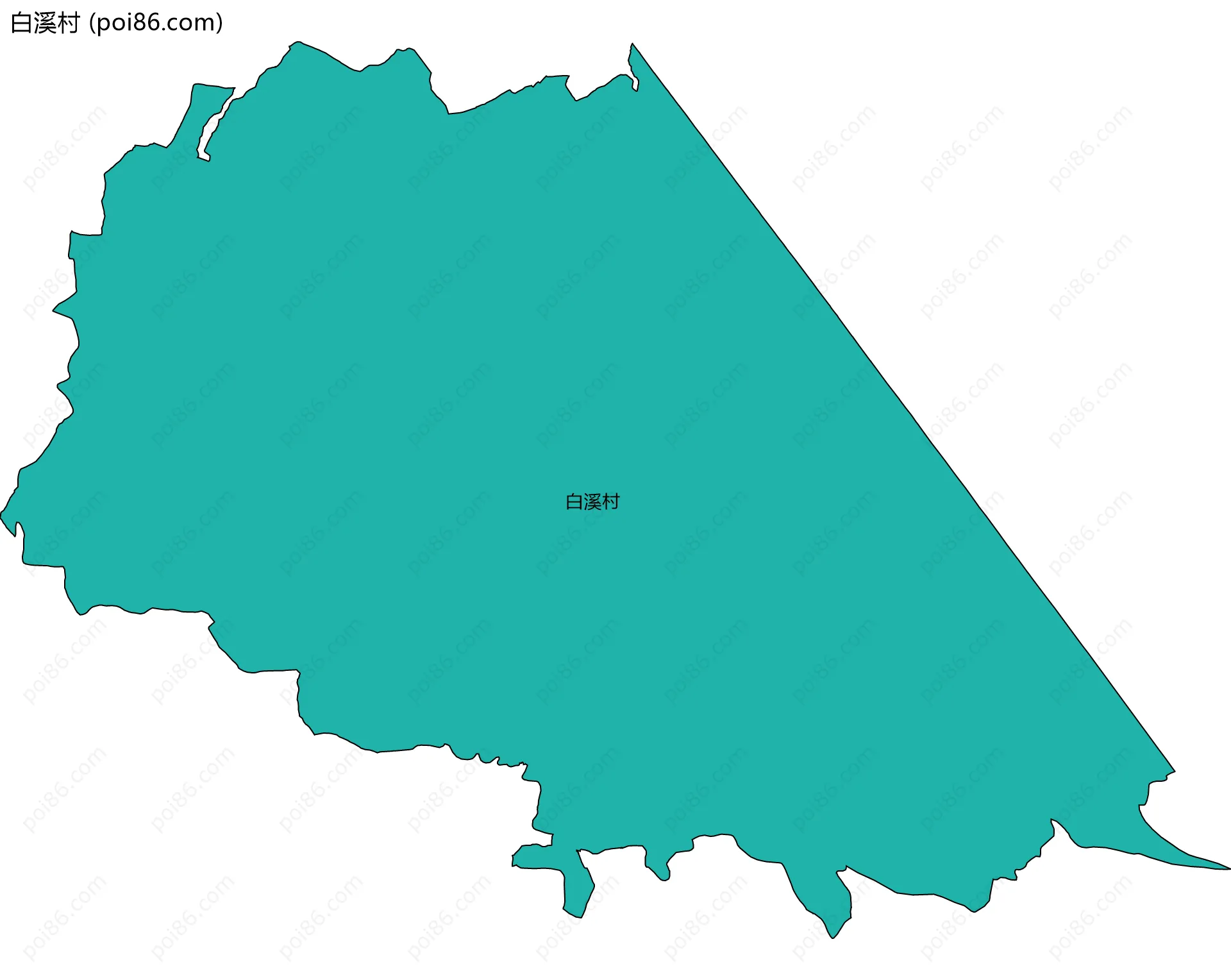 白溪村边界地图