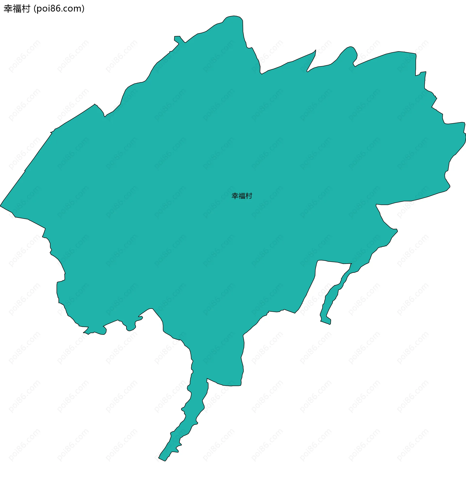 幸福村边界地图