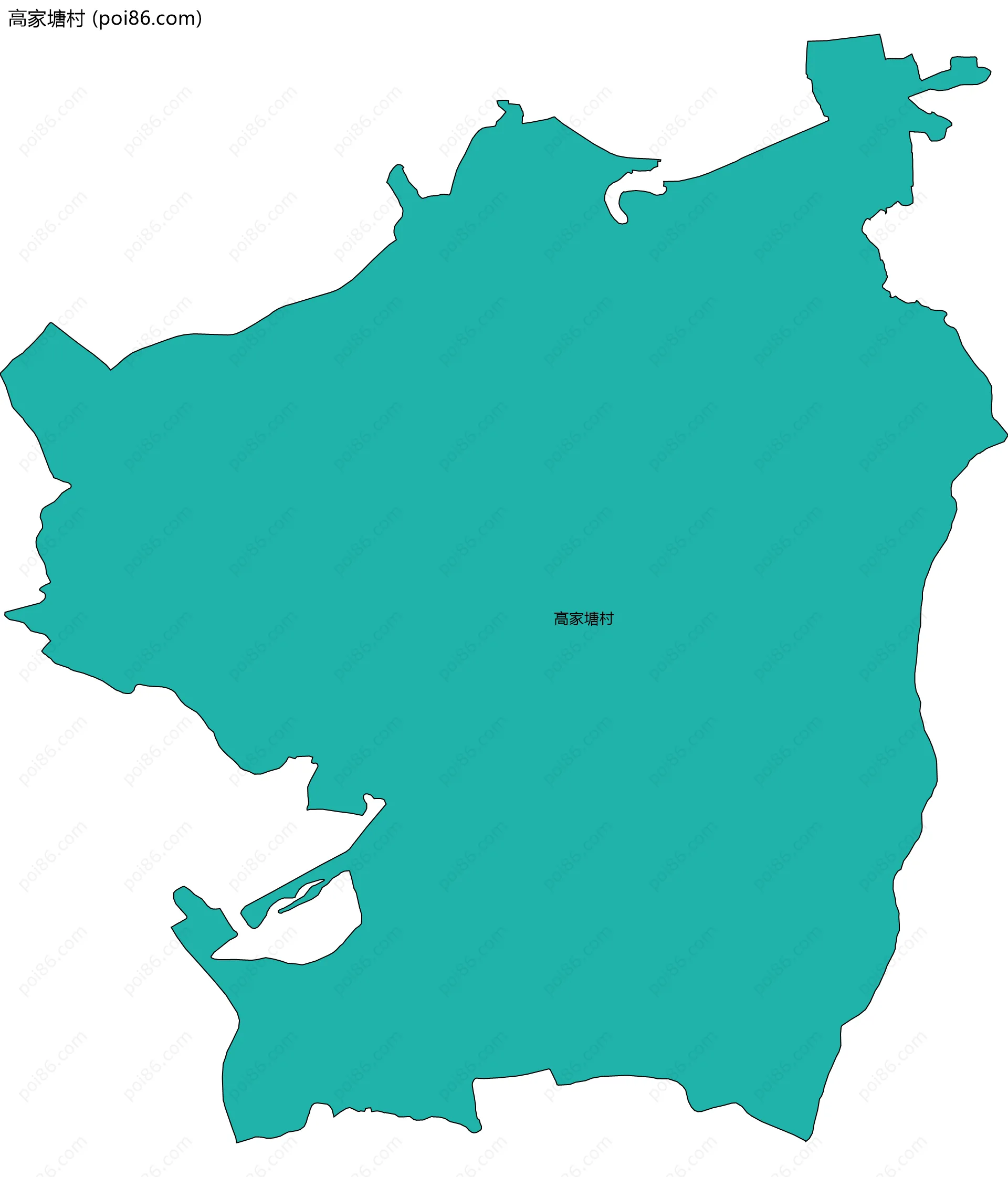 高家塘村边界地图