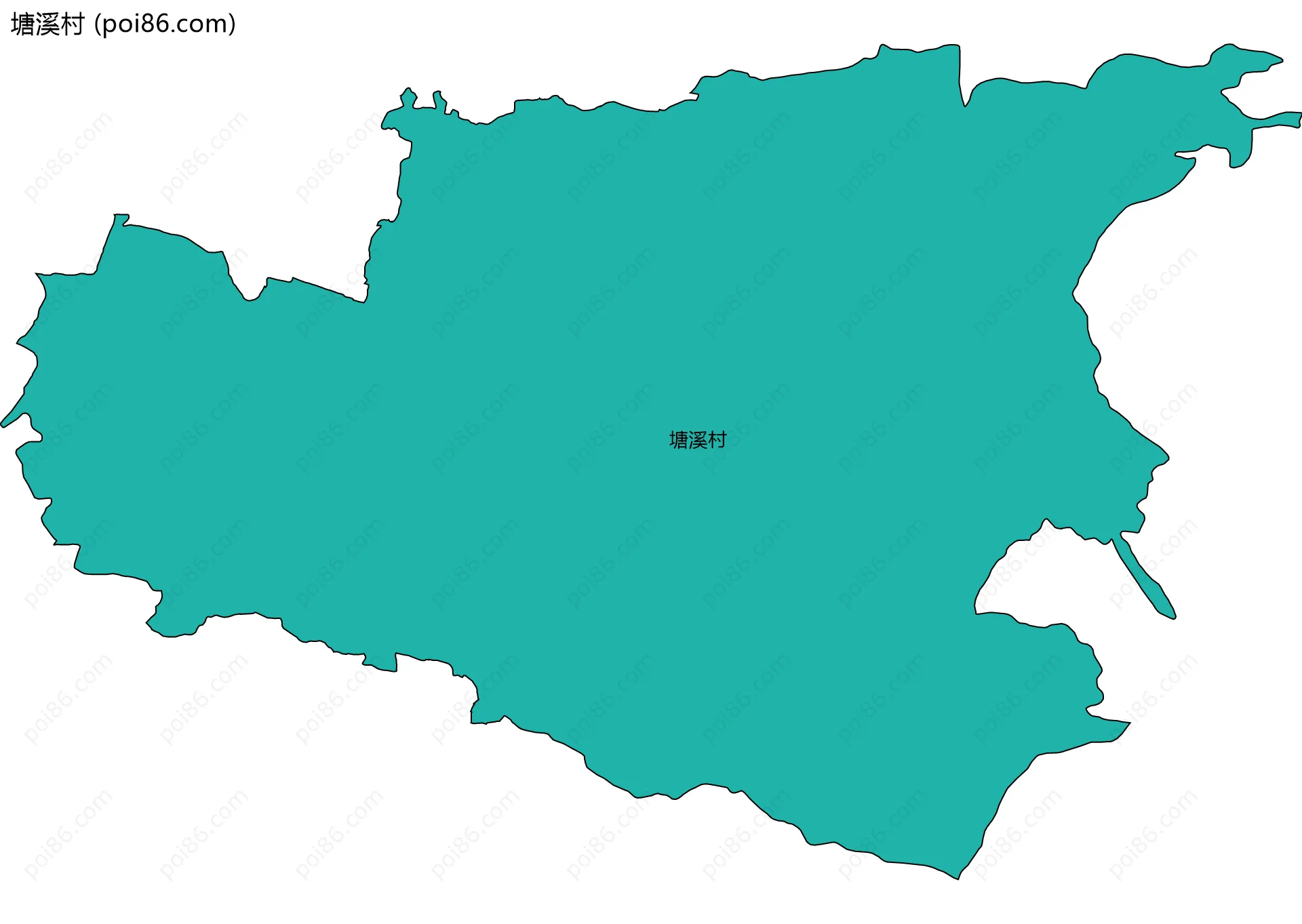 塘溪村边界地图