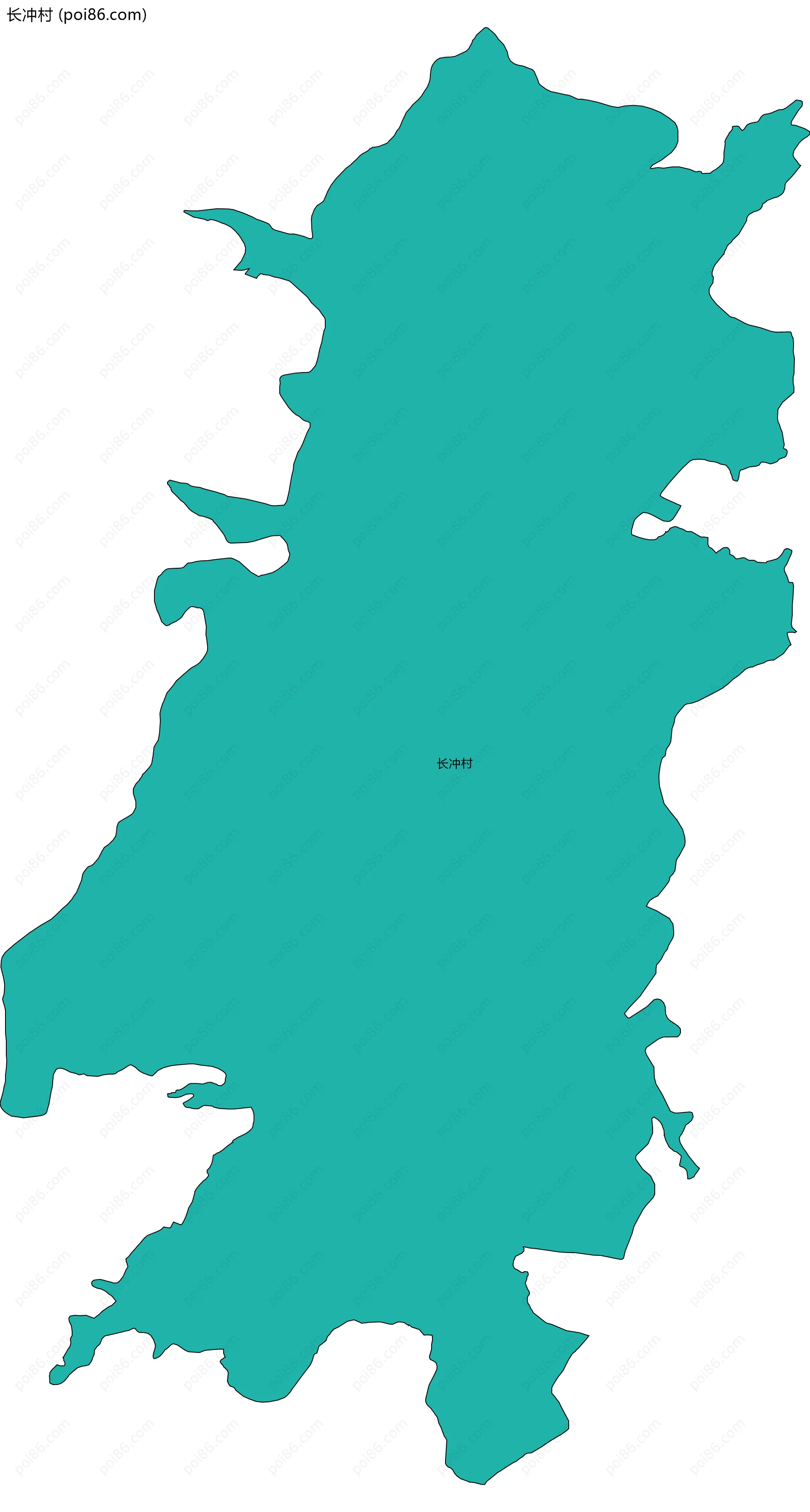 长冲村边界地图