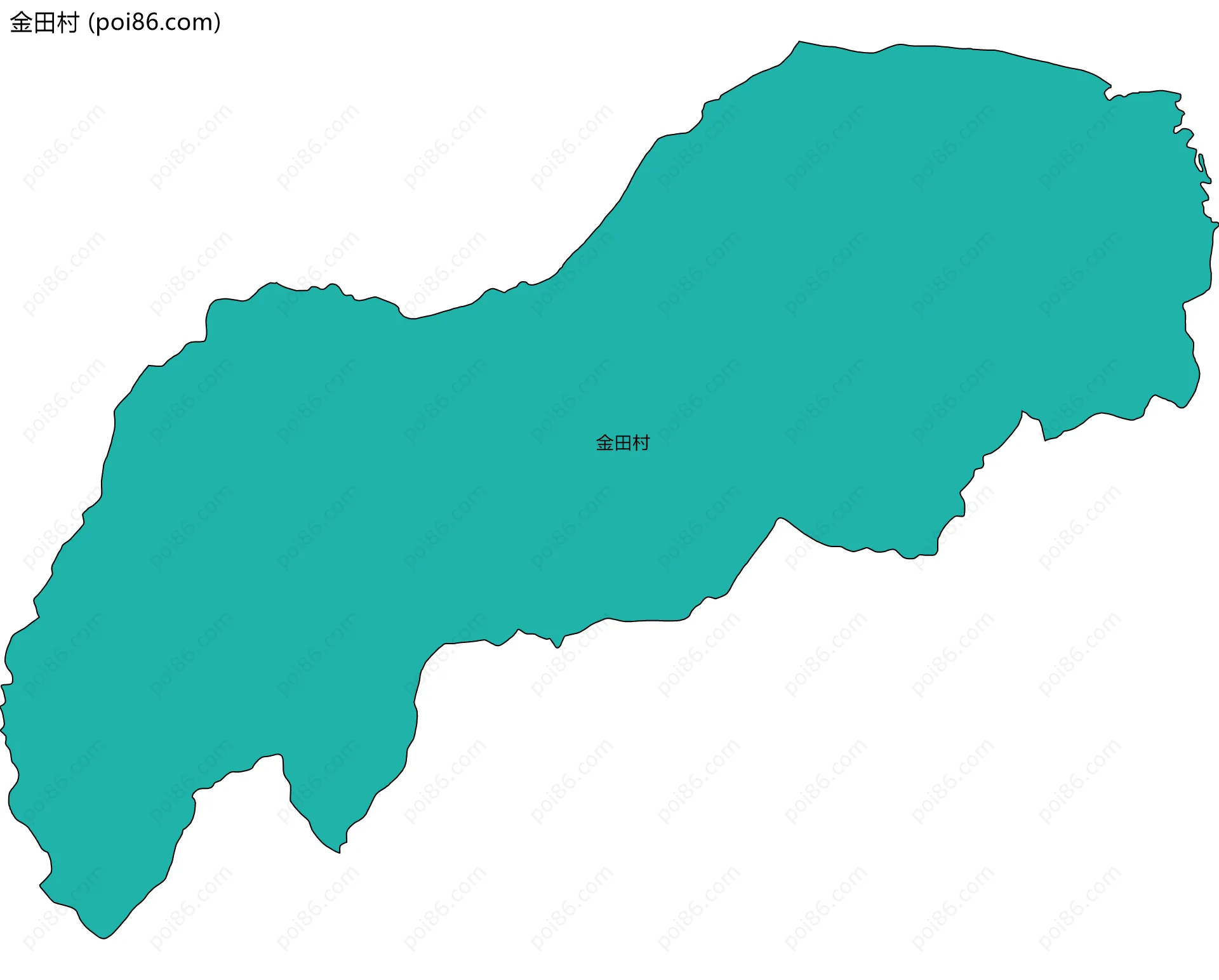 金田村边界地图