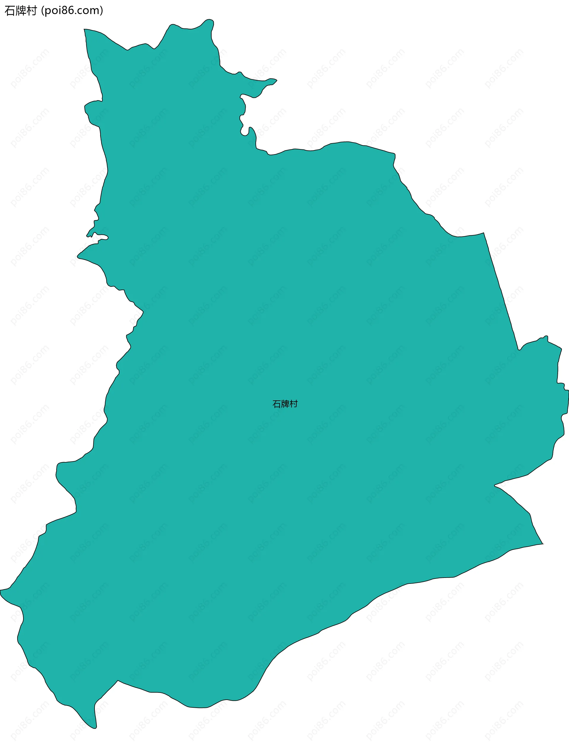 石牌村边界地图