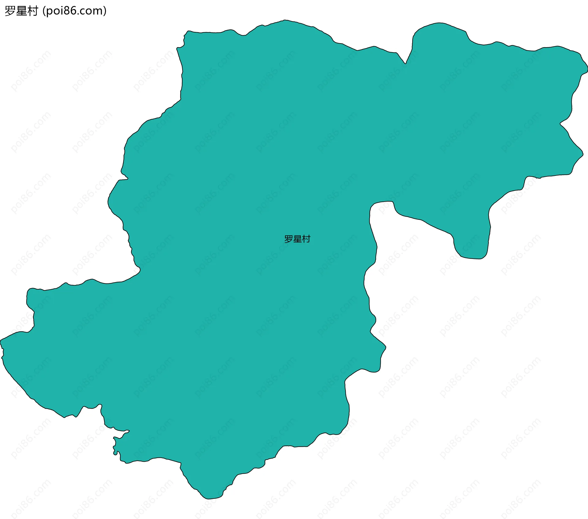 罗星村边界地图