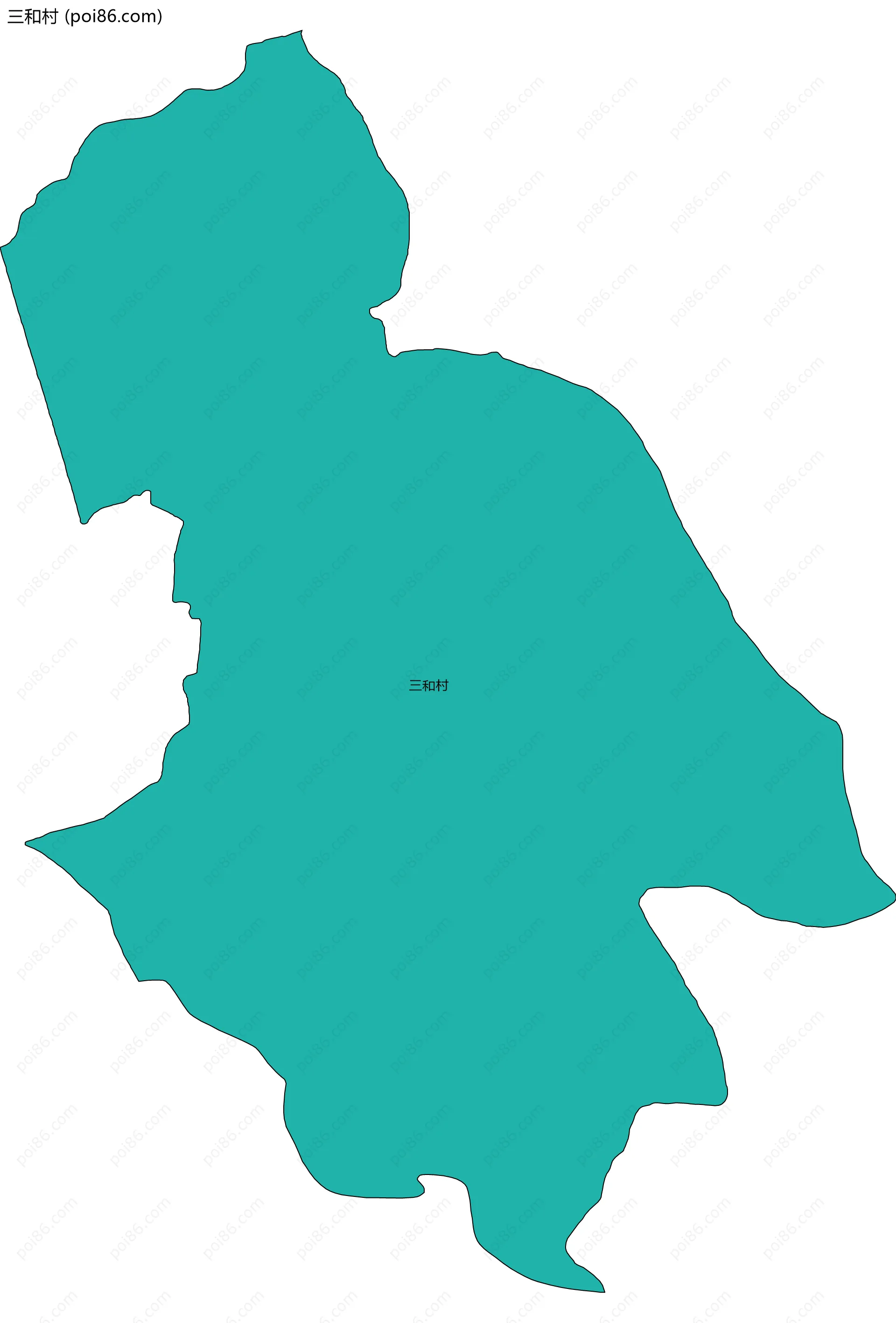 三和村边界地图