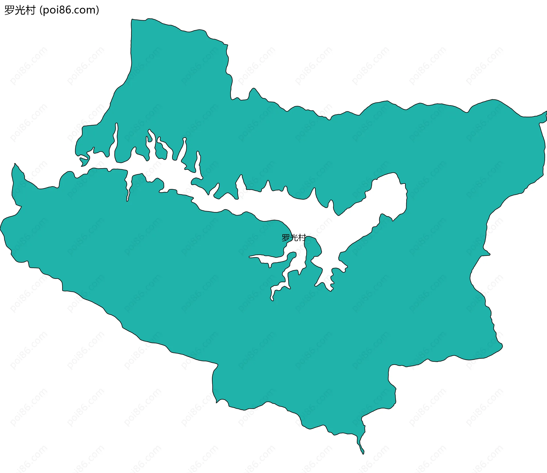 罗光村边界地图