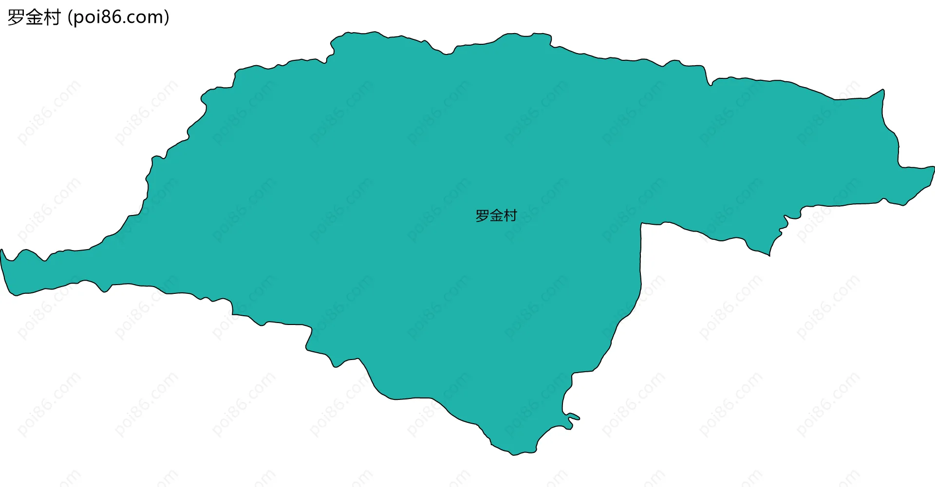 罗金村边界地图