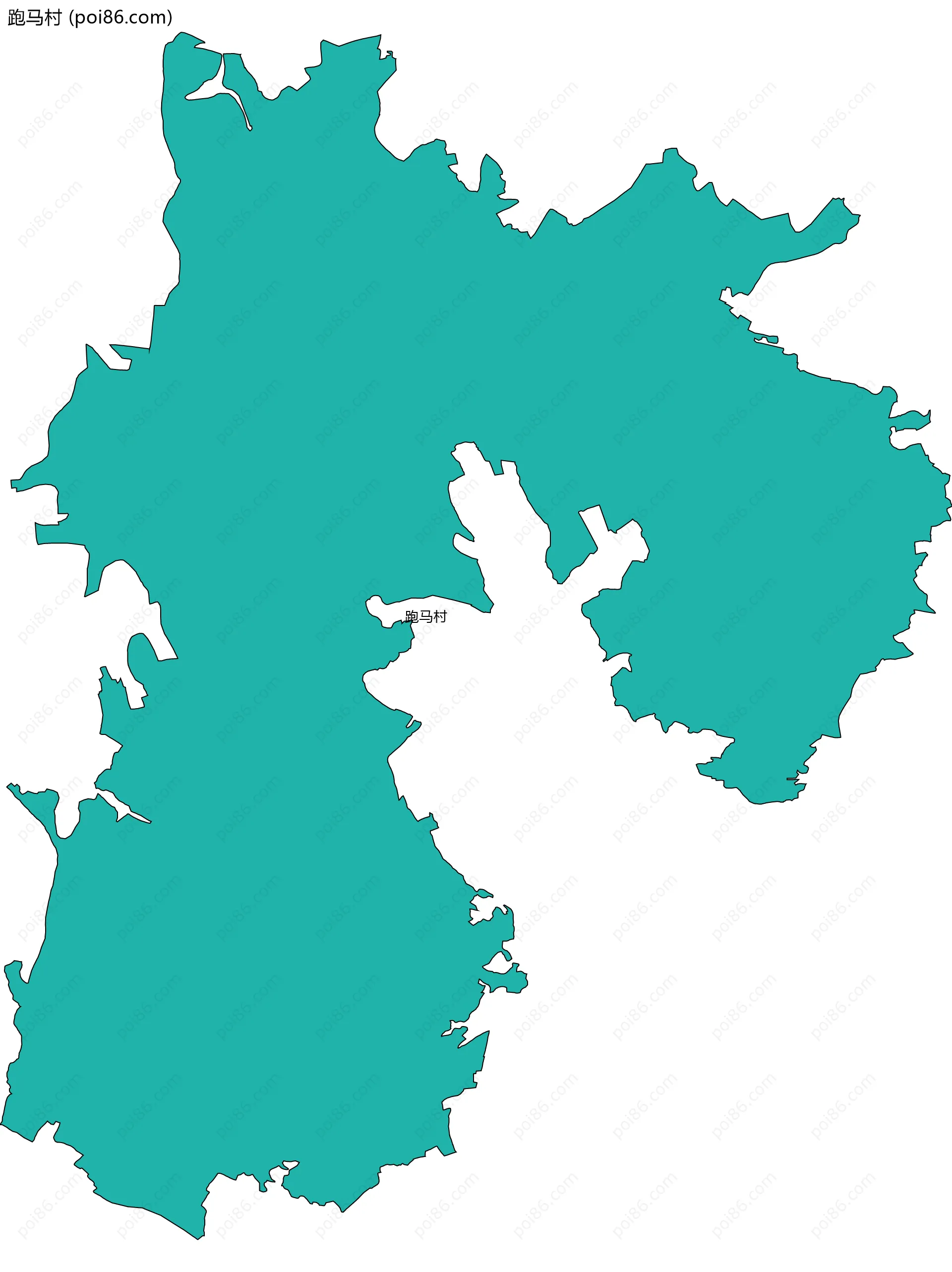 跑马村边界地图