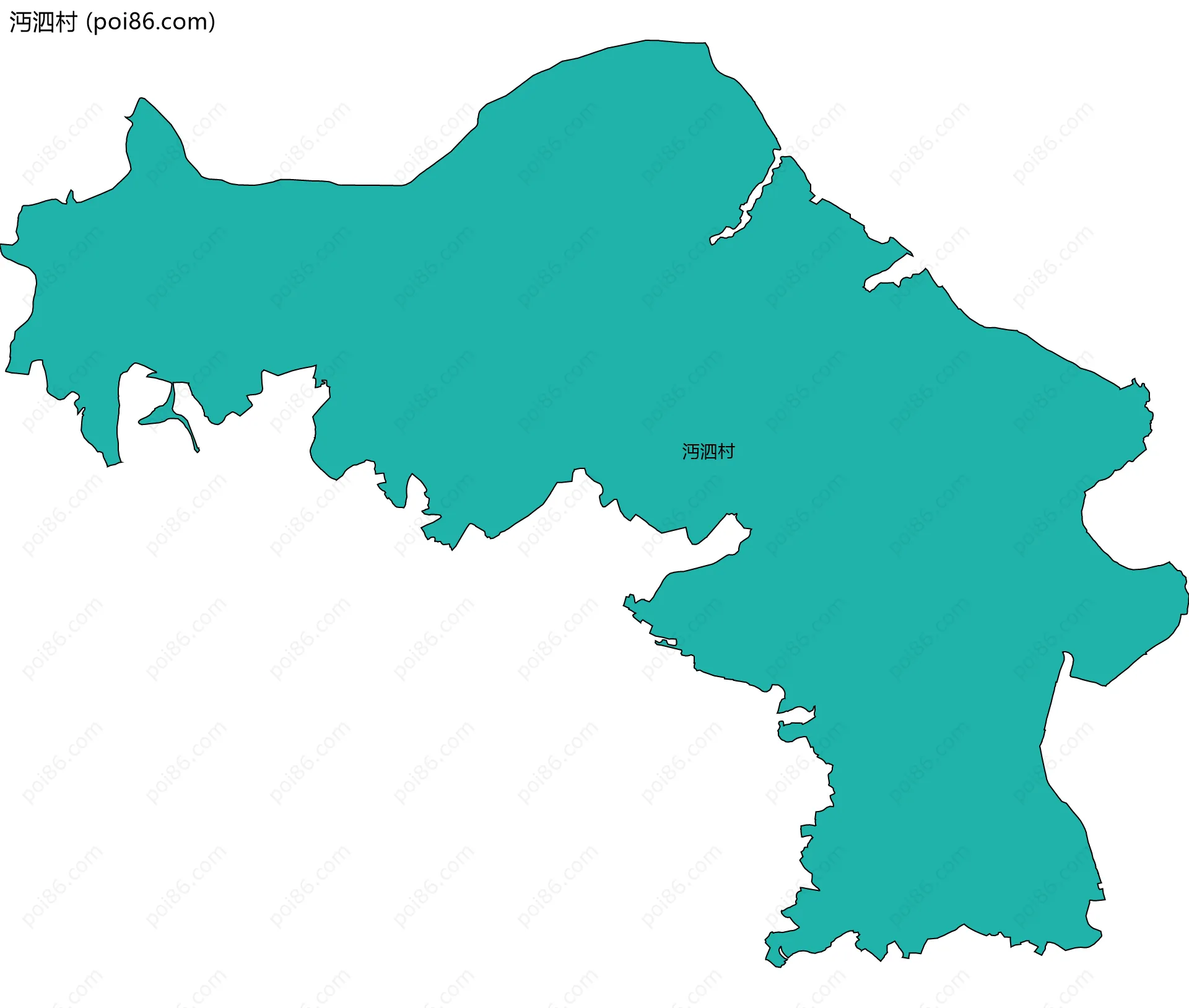 沔泗村边界地图