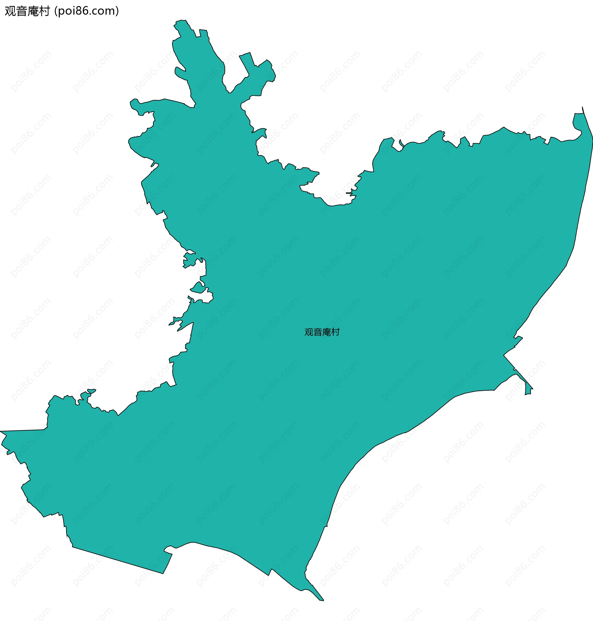 观音庵村边界地图