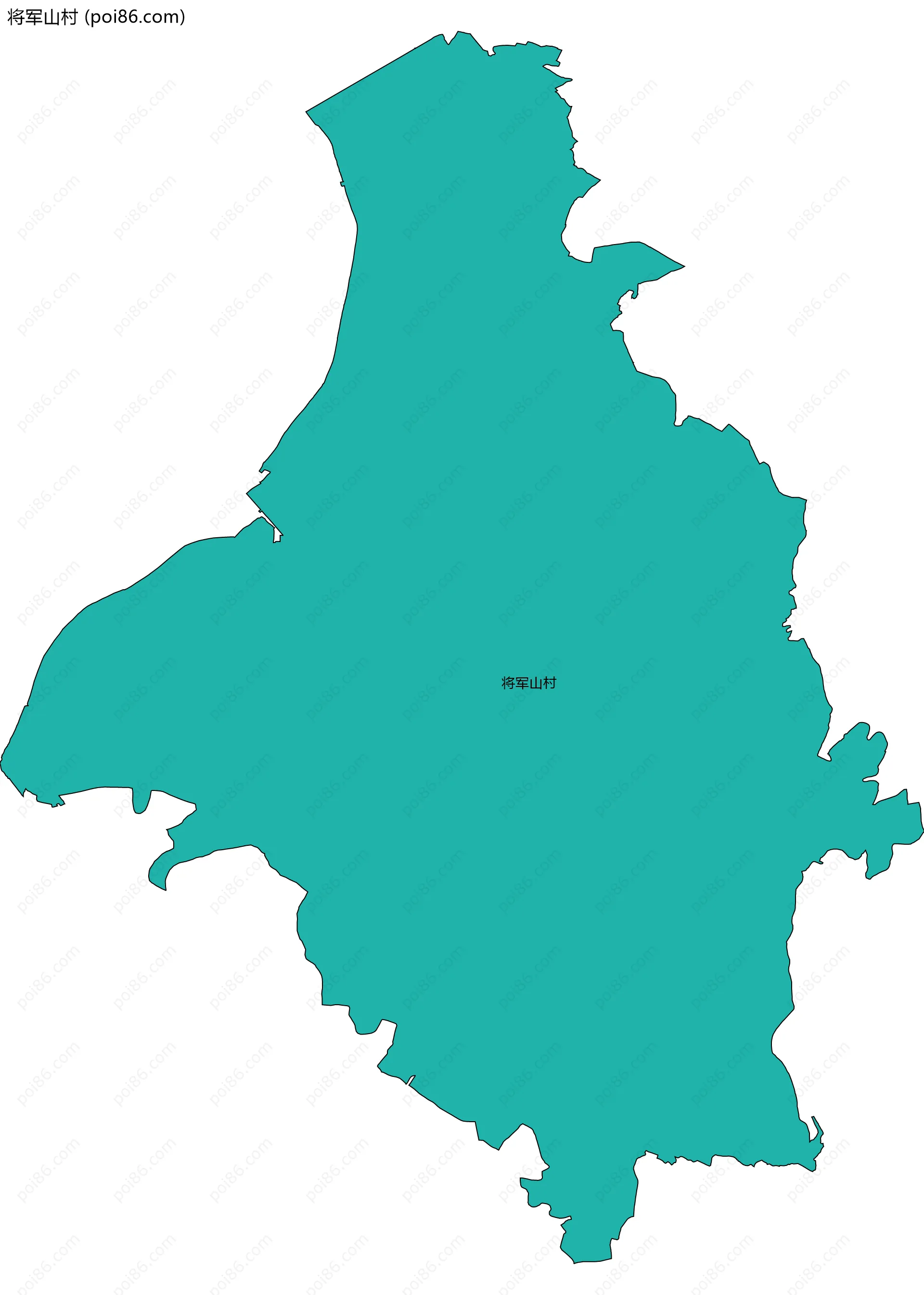 将军山村边界地图