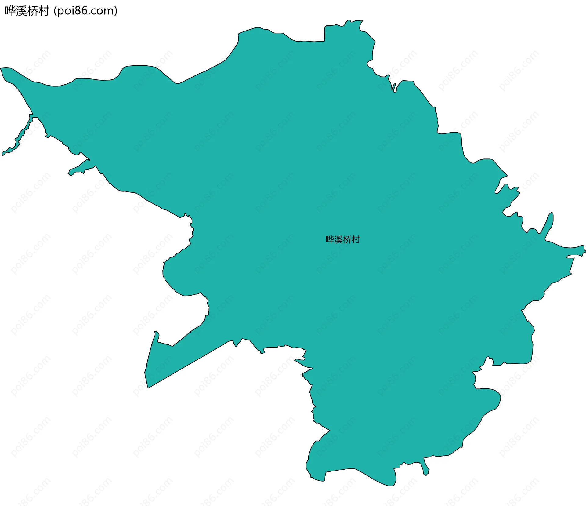 哗溪桥村边界地图